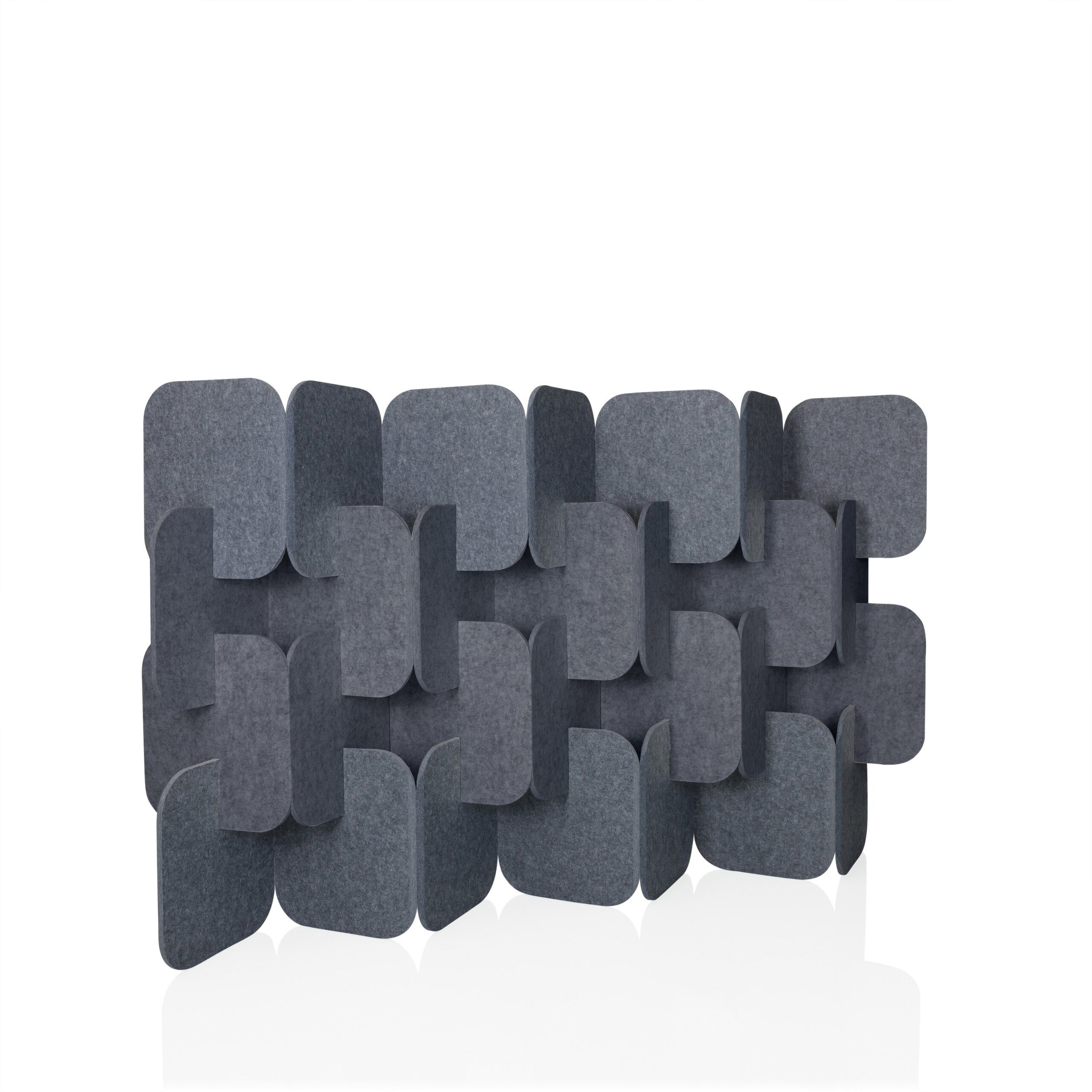 hjh OFFICE Raumteiler Trennwand Flexmiut Plug Akustiktrennwand, Sichtschutz mit Stecksystem, Schallschutz, Trennwand