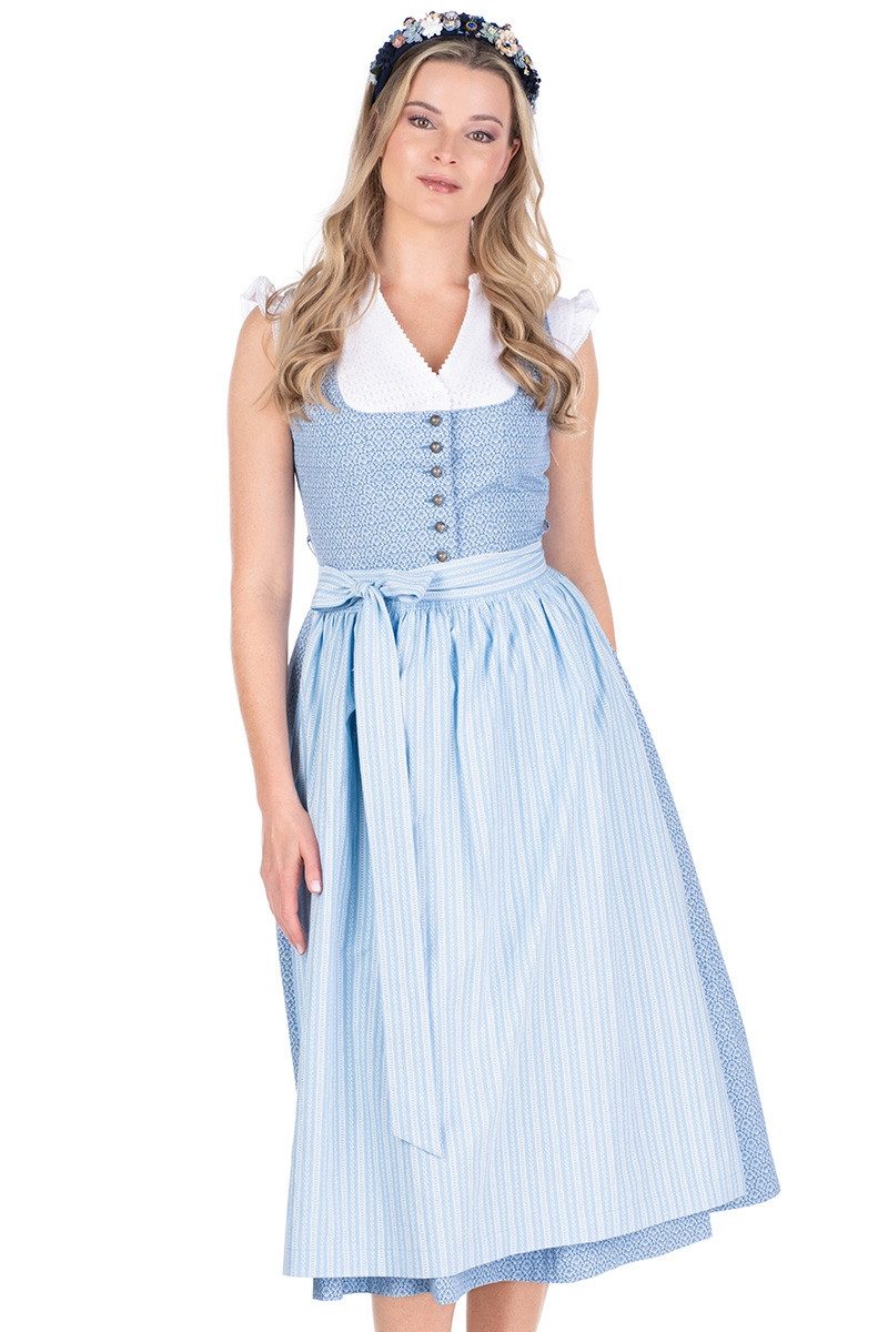 Hammerschmid Dirndl Dirndl lang 2tlg. - BRAUNSEE - blau