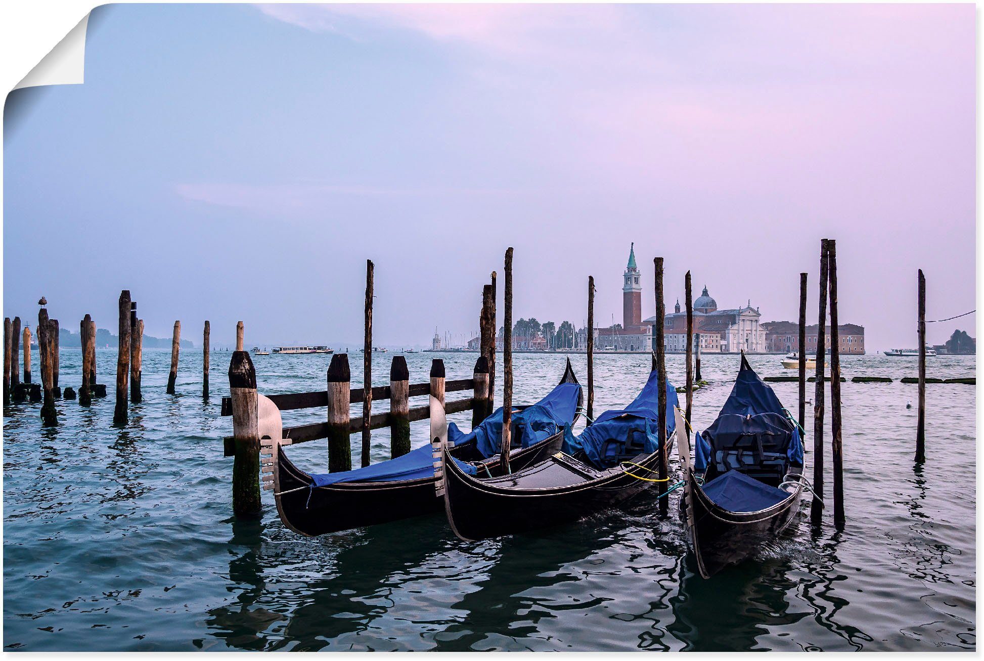 Artland Wandbild »Blick auf die Insel San Giorgio Maggiore«, Bilder von Booten & Schiffen (1 Stück), in vielen Größen & Produktarten - Alubild / Outdoorbild für den Außenbereich, Leinwandbild, Poster, Wandaufkleber / Wandtattoo auch für Badezimmer geeignet-Otto