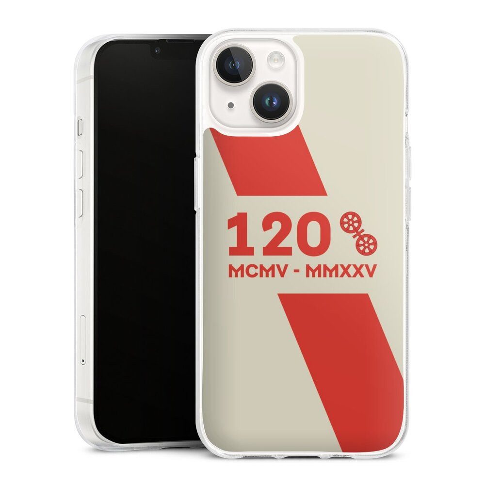 DeinDesign Handyhülle 1. FSV Mainz 05 E.V. 120 Jahre Bundesliga, Apple iPhone 14 Silikon Hülle Bumper Case Handy Schutzhülle