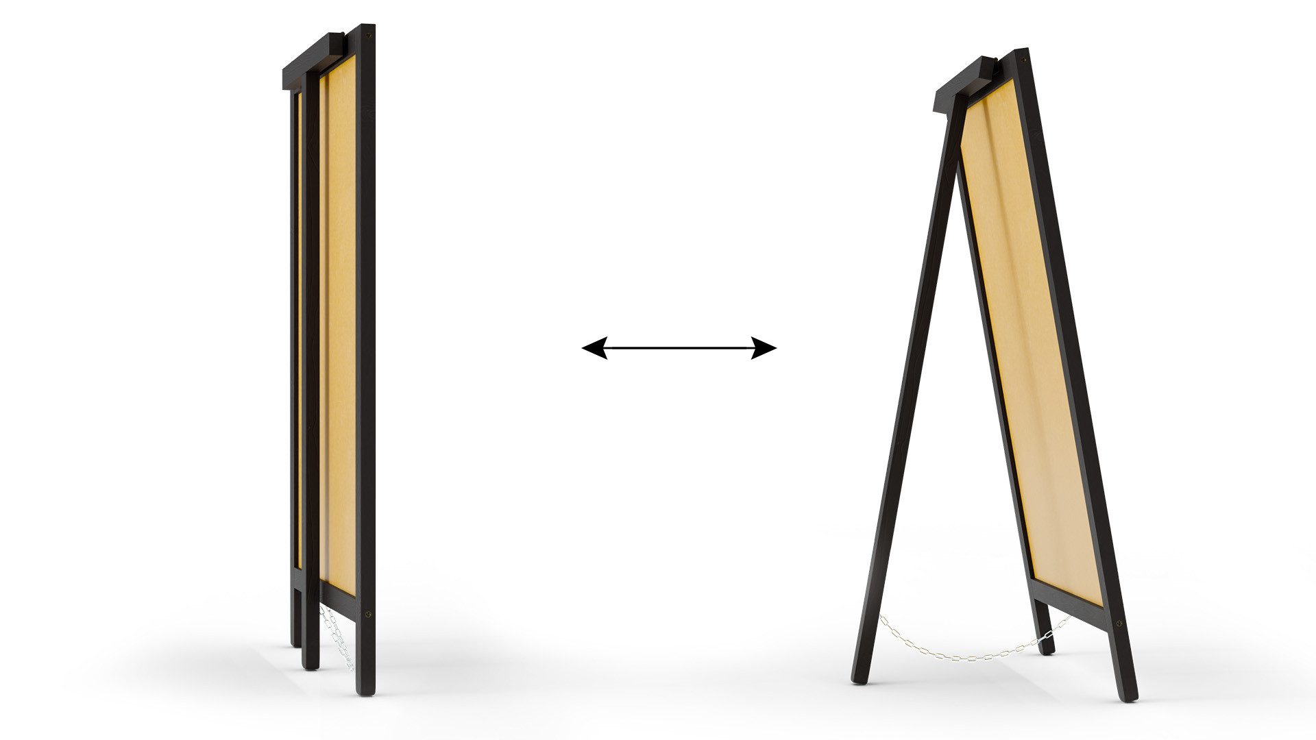 ALLboards Standtafel ALLboards Kundenstopper mit lackiertem Holzrahmen Werbetafel