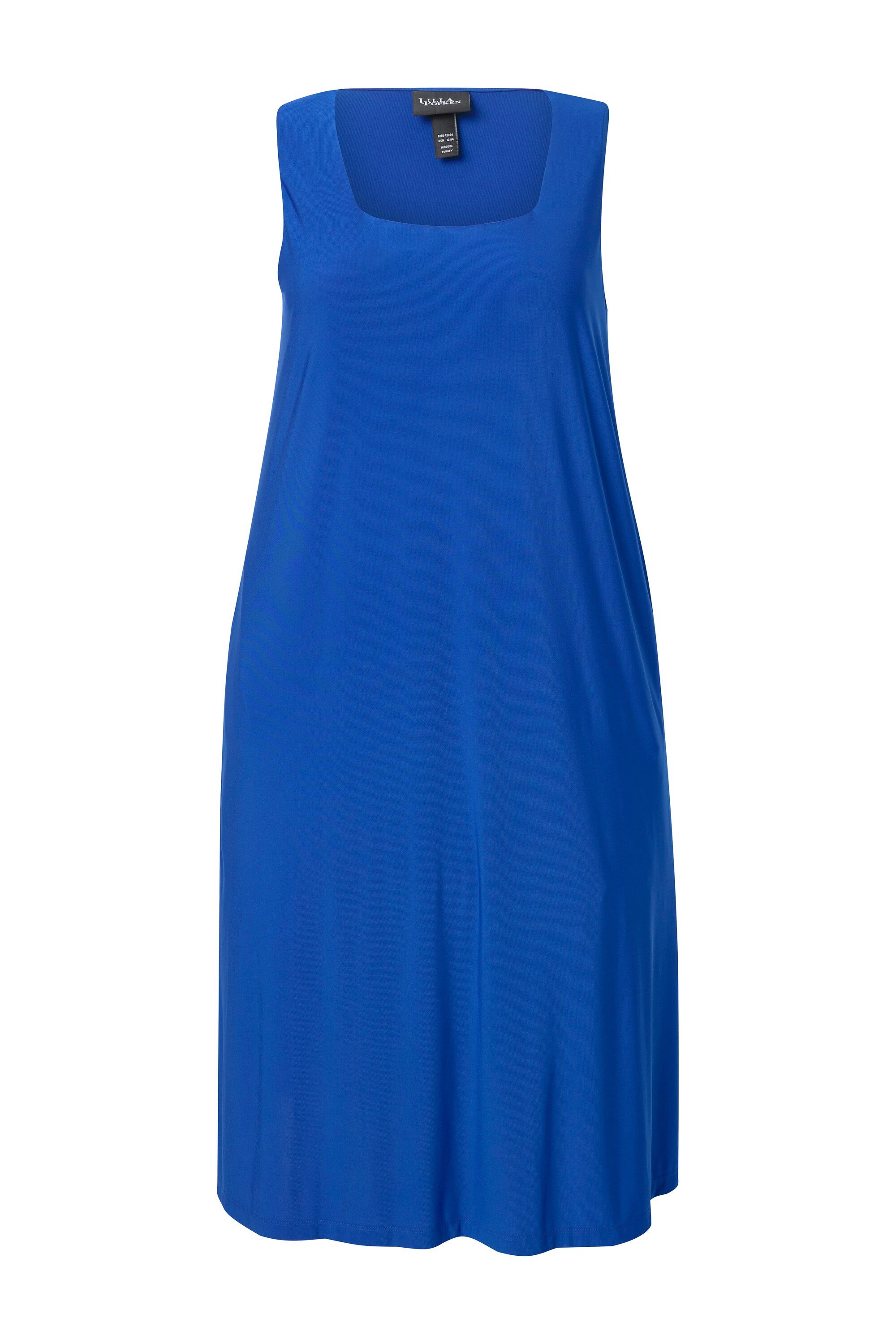 Ulla Popken Cocktailkleid Jersey-Kleid A-Linie Carree-Ausschnitt günstig online kaufen