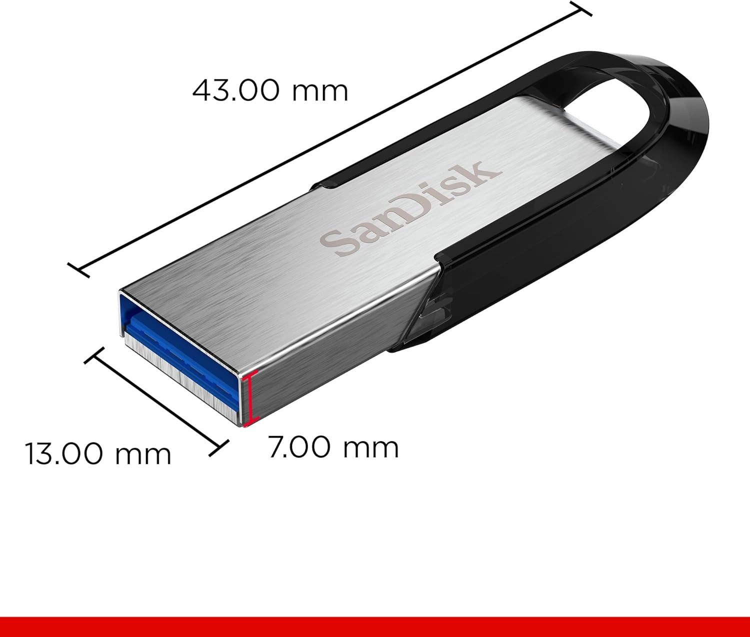 Sandisk USB-Stick Ultra Flair USB 3.0 128 GB USB-Stick USB-Stick (USB USB 3.0 abwärtskompatibel zu USB 2.0, Lesegeschwindigkeit 150 MB/s, Flashspeicher Metallgehäuse, Passwortschutz hoher Lesegeschwindigkeit)