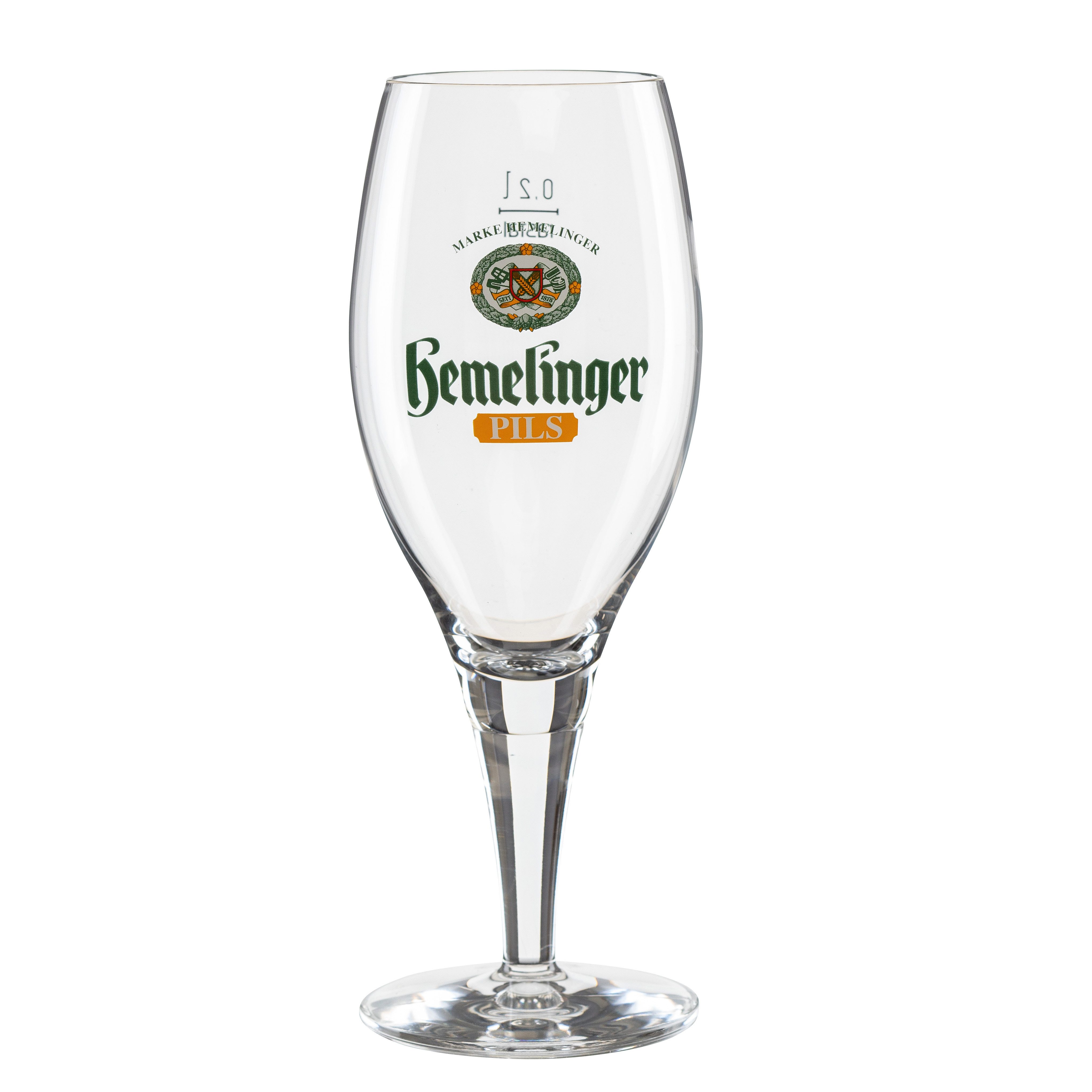 Hemelinger Bierglas 6x Hemelinger Pils 0,3l Pokal geeicht, 6-tlg., 6-teilig