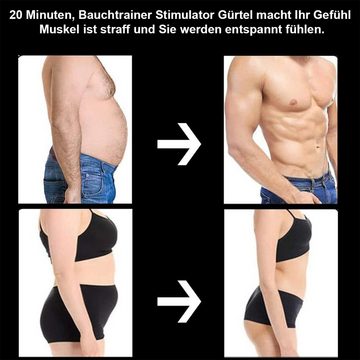 DOPWii Bauchtrainer EMS Bauchtrainer Trainingsgerät, EMS Elektrische Muskelstimulation, Band 12 Modi und 19 Intensitäten