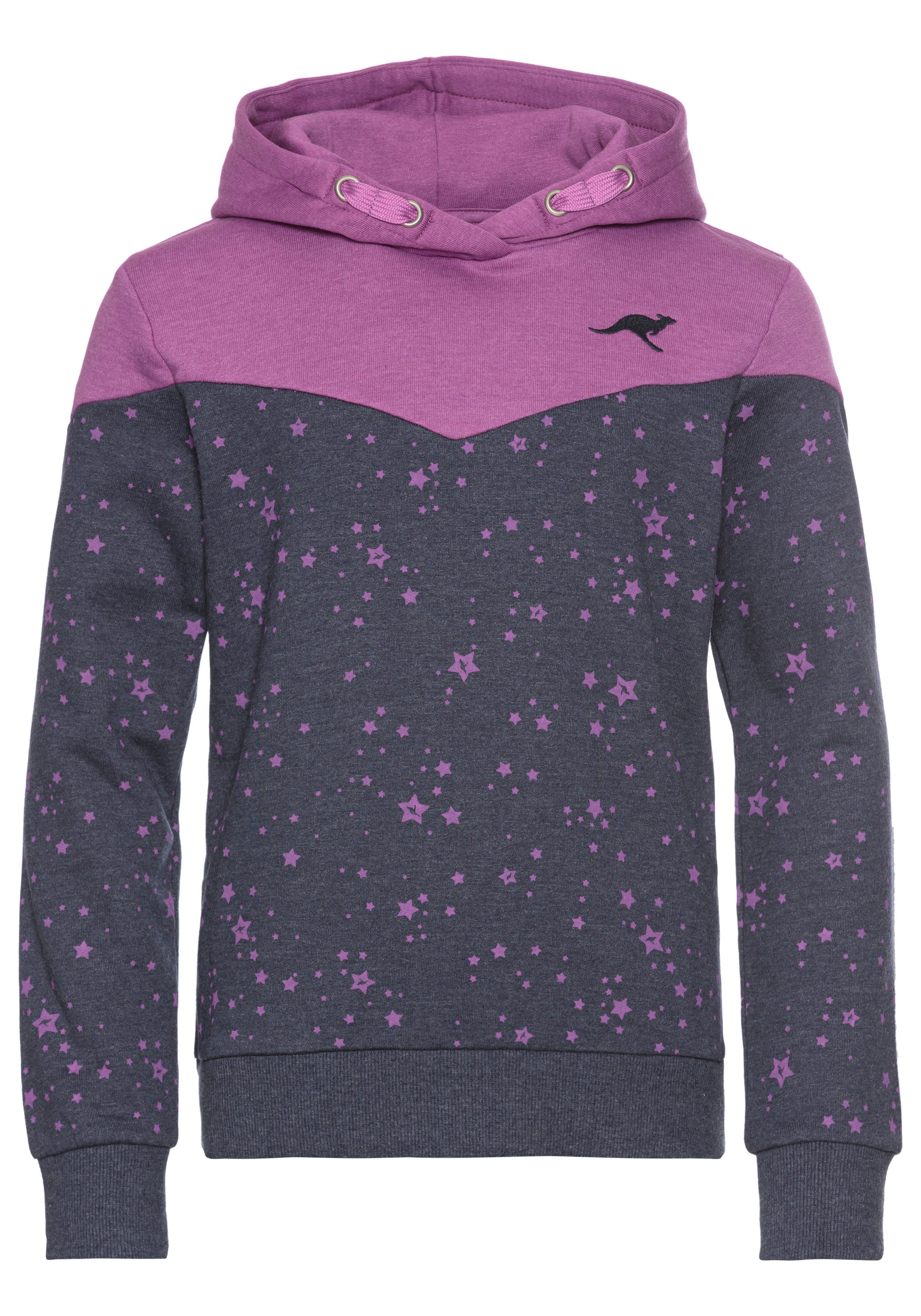Kapuzensweatshirt mit süßem allover Druck