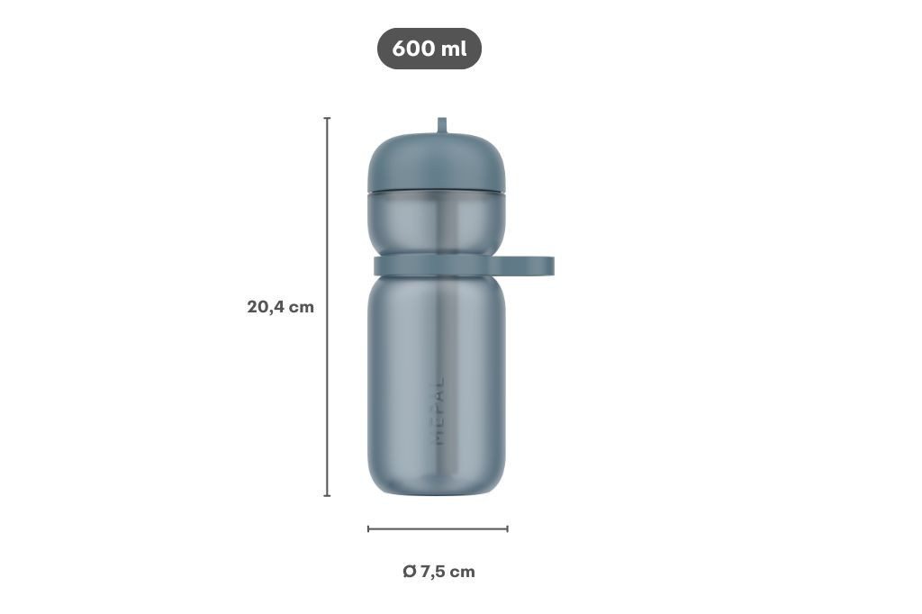 Mepal Trinkflasche Mepal Sport 600 ml Trinkflasche Flip - Graphite black