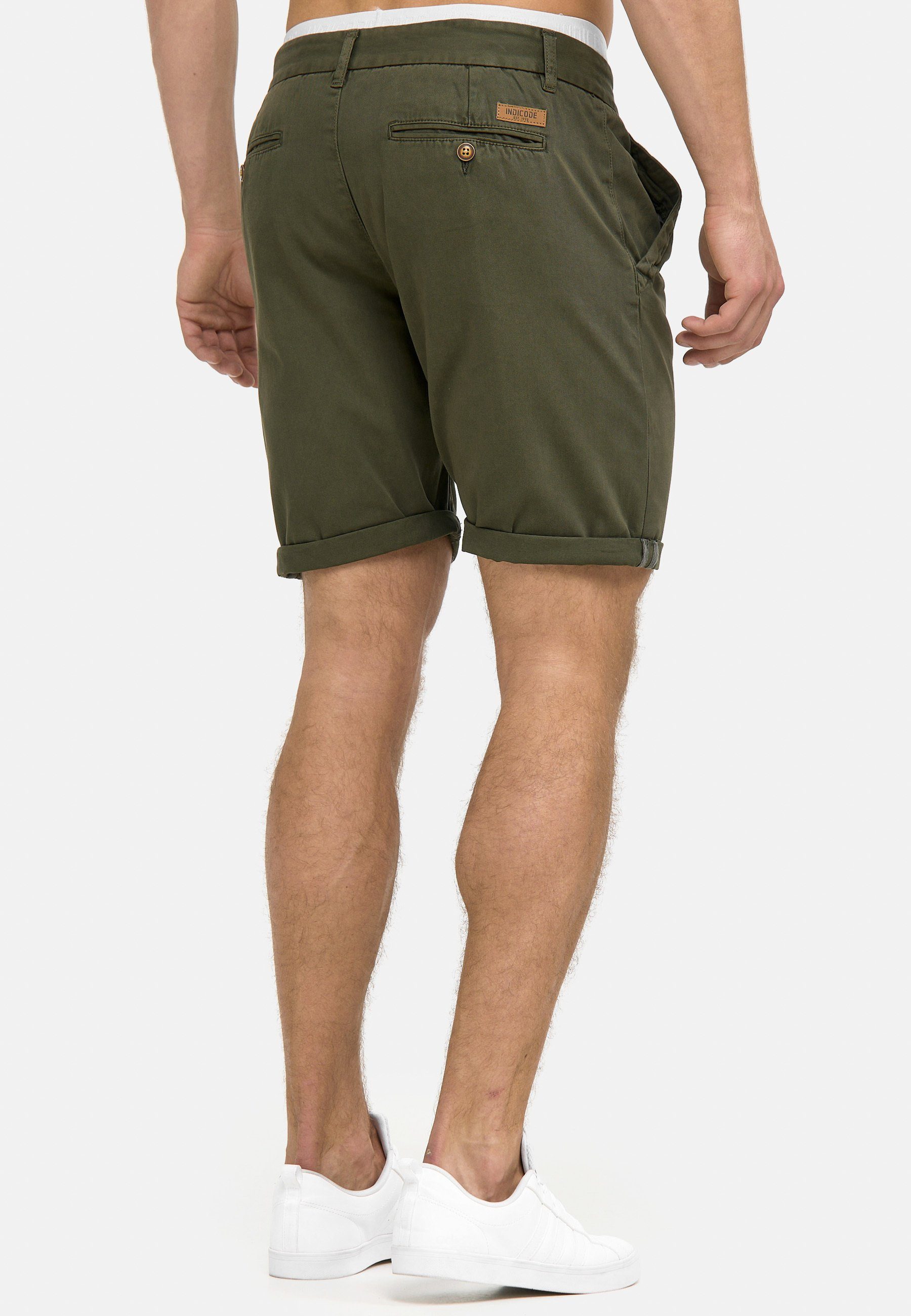 Indicode Chinoshorts Herren Cuba Chino Shorts Herrenshorts aus Baumwollgemisch