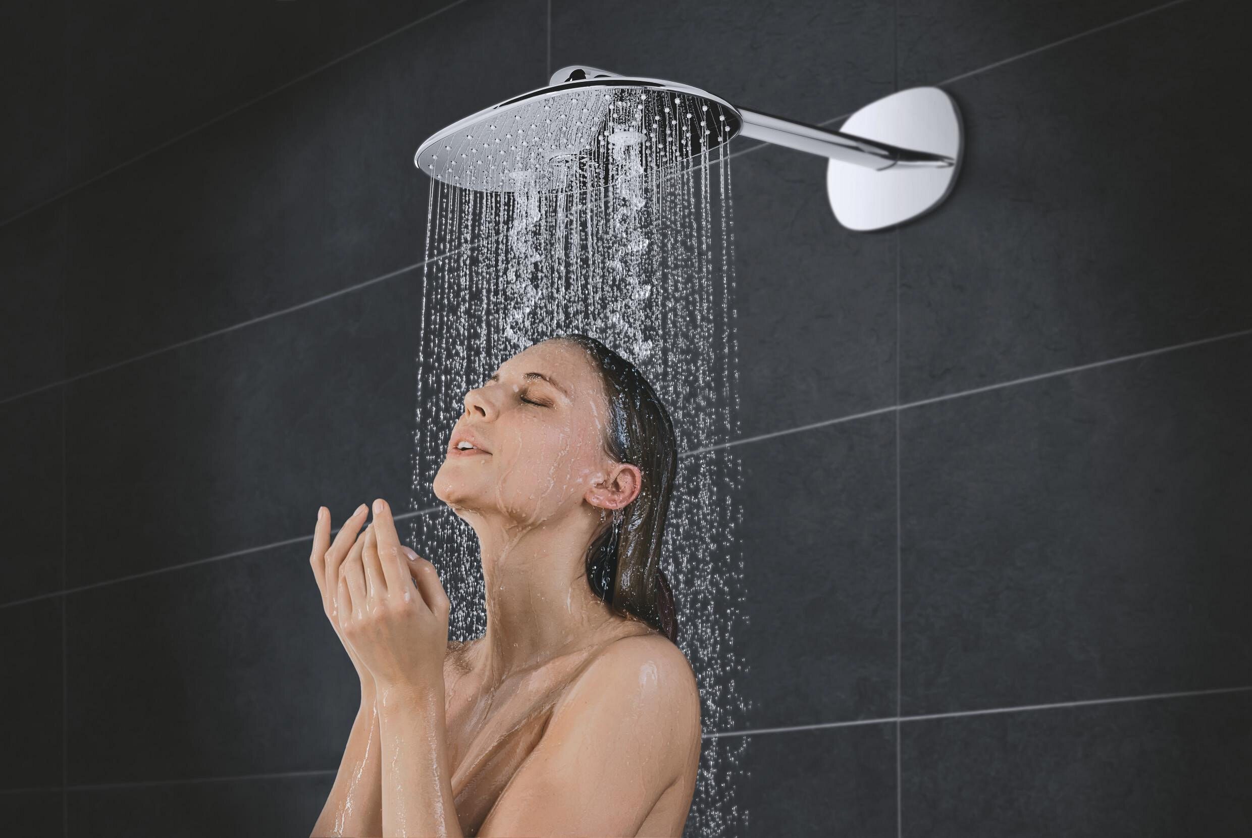 Grohe Duschsystem Rainshower System Smartcontrol, 2 Strahlart(en), Rainshower SmartControl Duo 360 m. Thermostatbatterie Ausladung 450