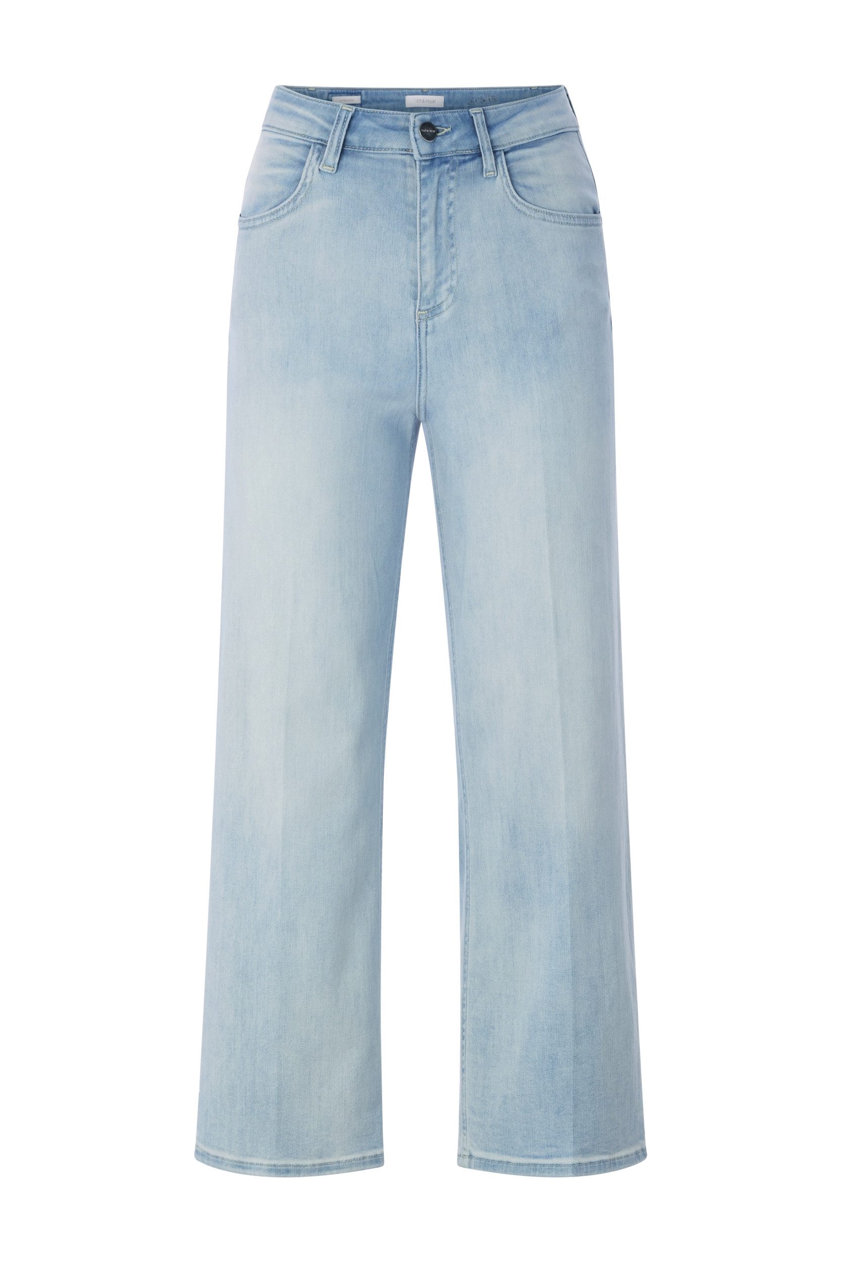 RICHROYAL Slim-fit-Jeans Culotte Light Blue Satin Denim, denim blue
