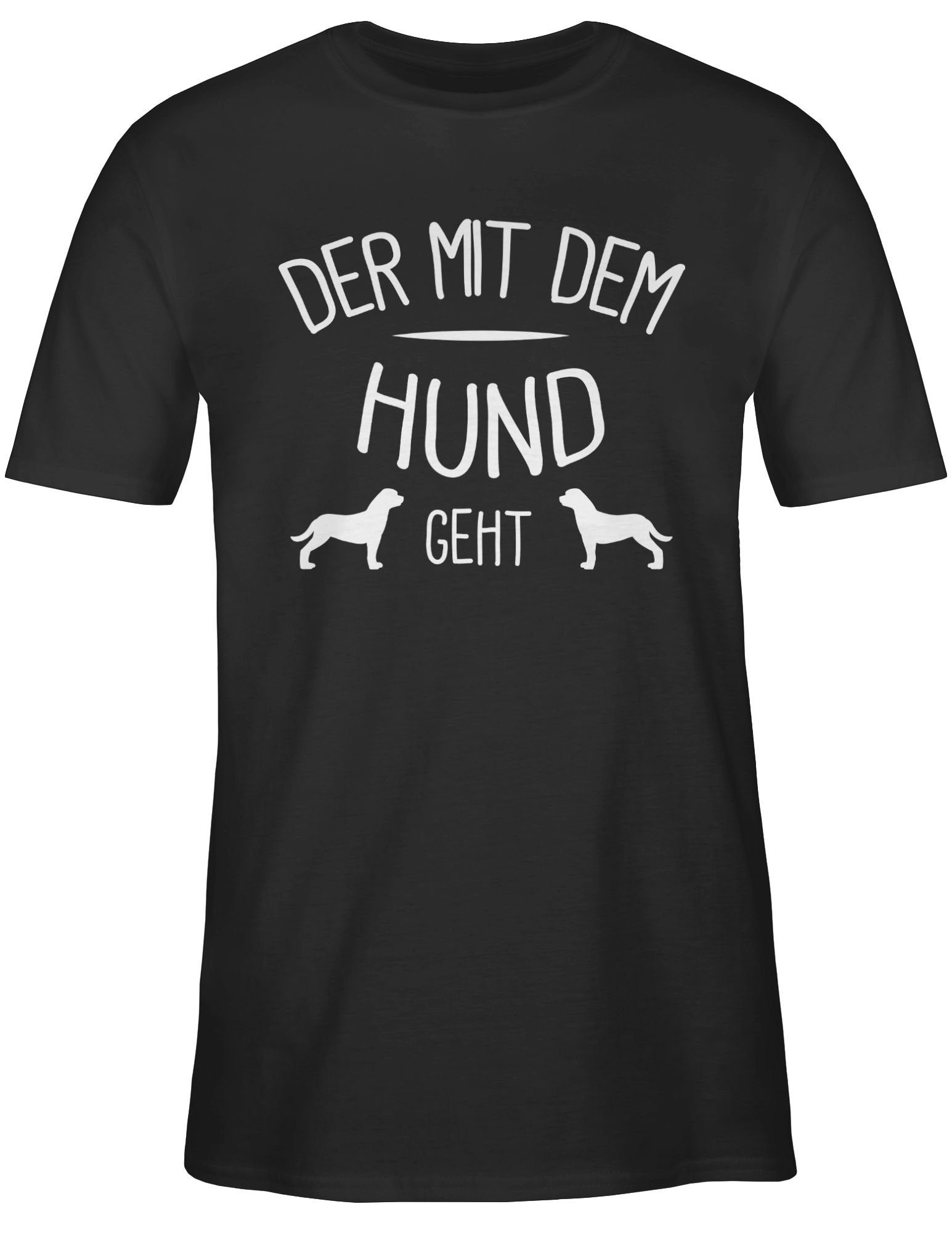 T-Shirt Der mit dem Hund geht weiß