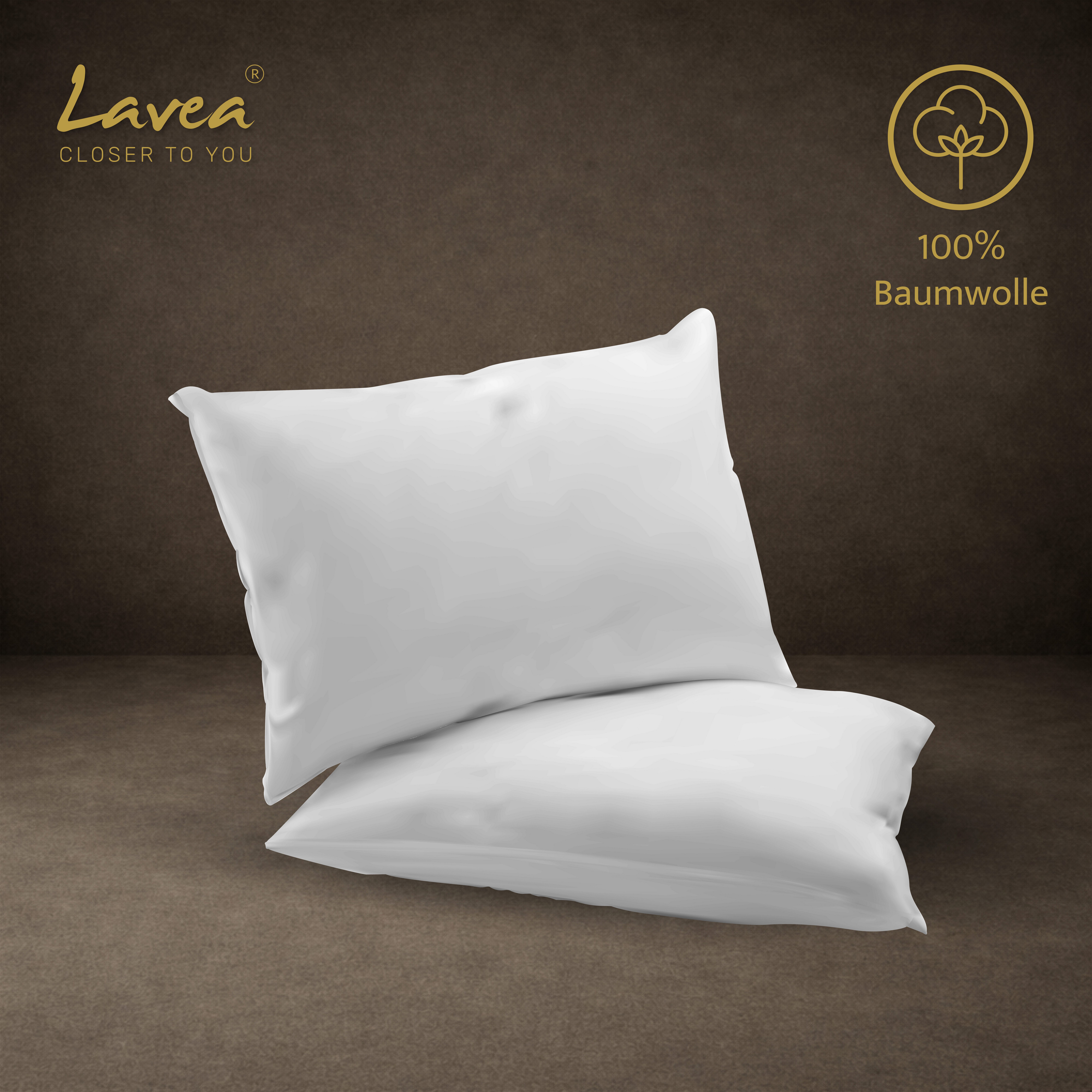 Lavea Kissenbezug 2er Set 100% Baumwolle flauschig, Jasmin, Kissenhülle, Kissenbezüge, (2 Stück), pflegeleicht, langlebige Qualität, mit Reißverschluss – Bild 3 von 5