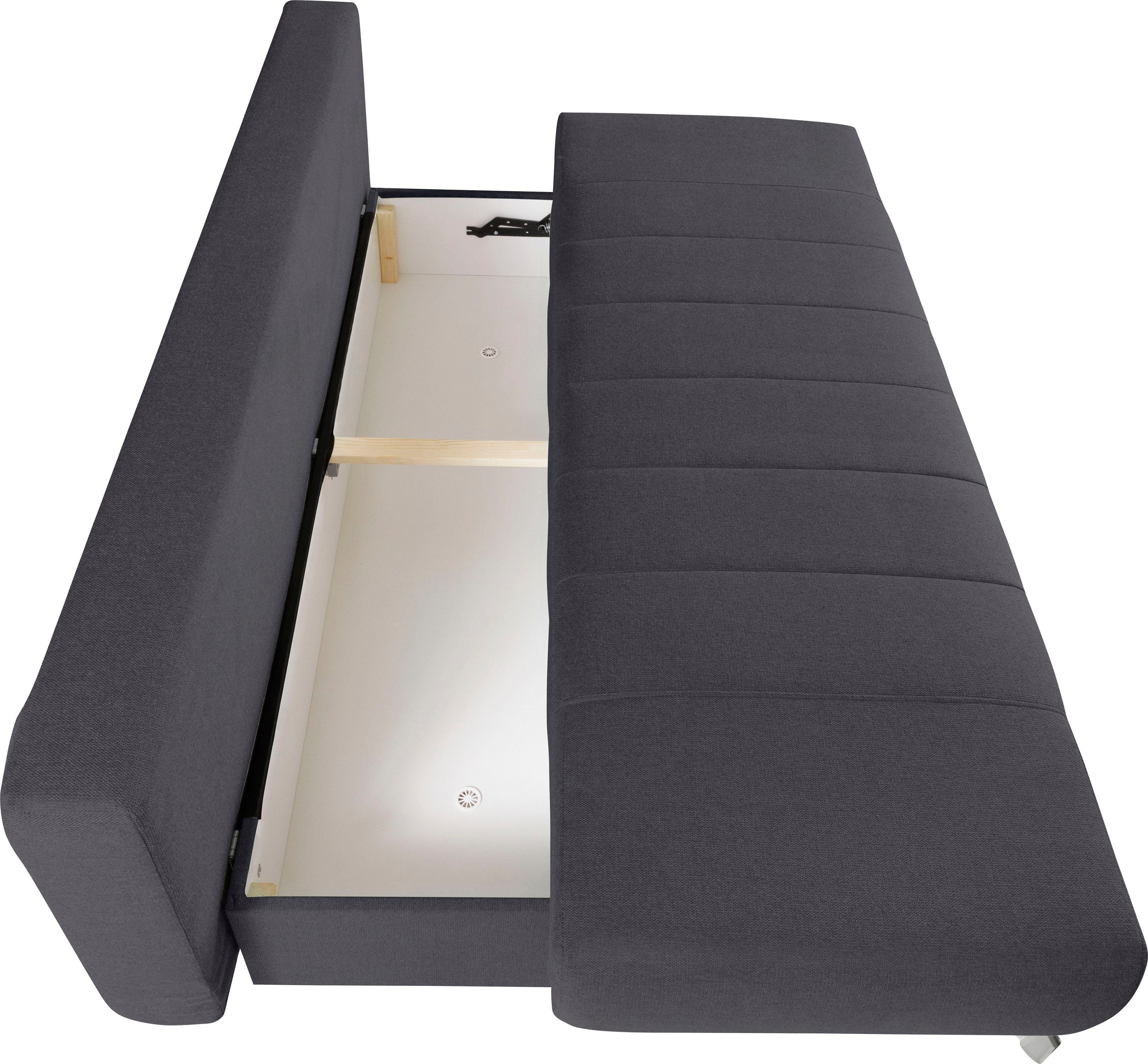 Federkern Troya, WERK2 mit Schlafsofa und Bettkasten Sofa Schlafcouch 2-Sitzer &