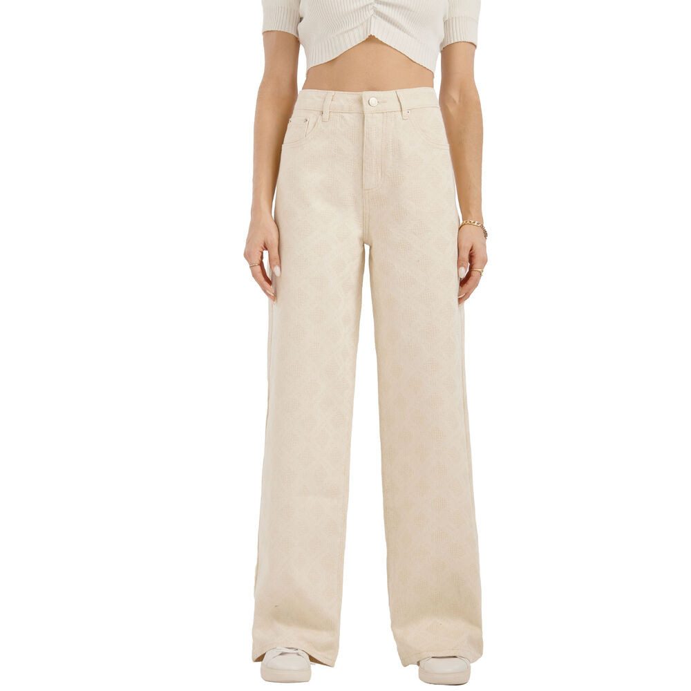 Weite Jeans Damen Wide-Leg Hose High Waist Elegant Casual