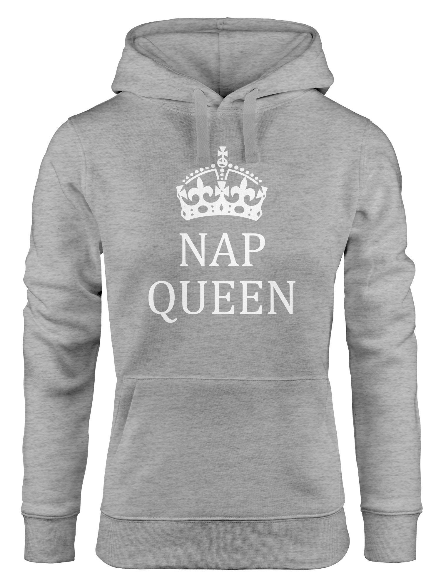 MoonWorks Hoodie Kapuzen-Pullover Damen NAP Queen Crown Hoodie Moonworks® grau