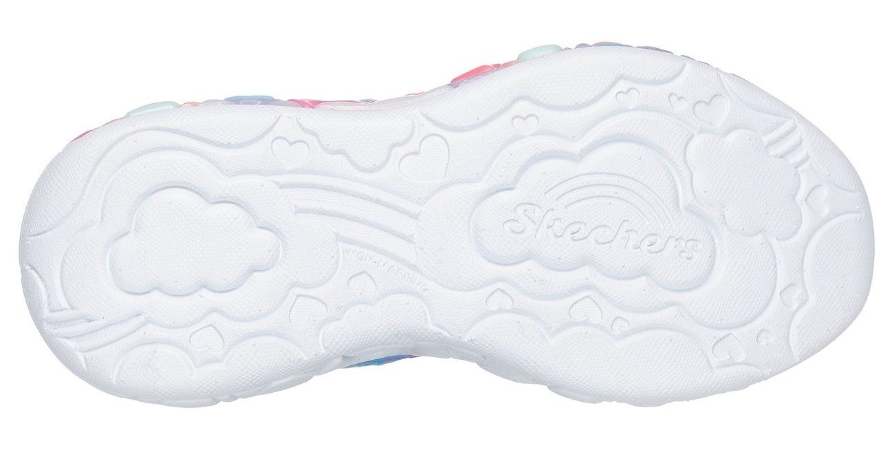 Skechers ETERNAL HEART LIGHTS Sneaker Blink,-Klettschuh mit Herz-Applikation, Größenschablone zum Download