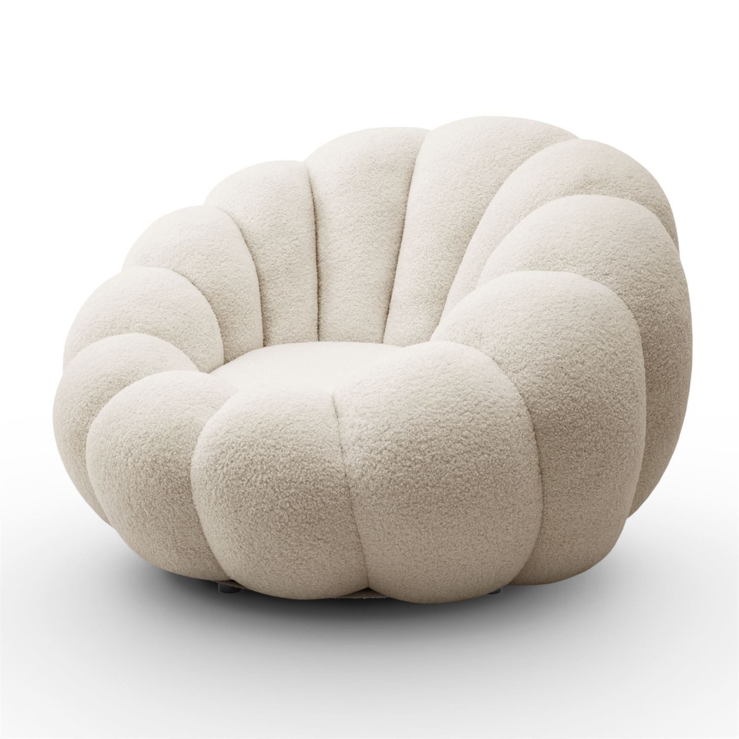 Lookway Drehsessel FLUFFY mit Fußhocker Bequemer Relaxsessel für Wohnzimmer (1x Sessel 1x Fußhocker), Drehsessel, 95x60 cm – Bild 3 von 5