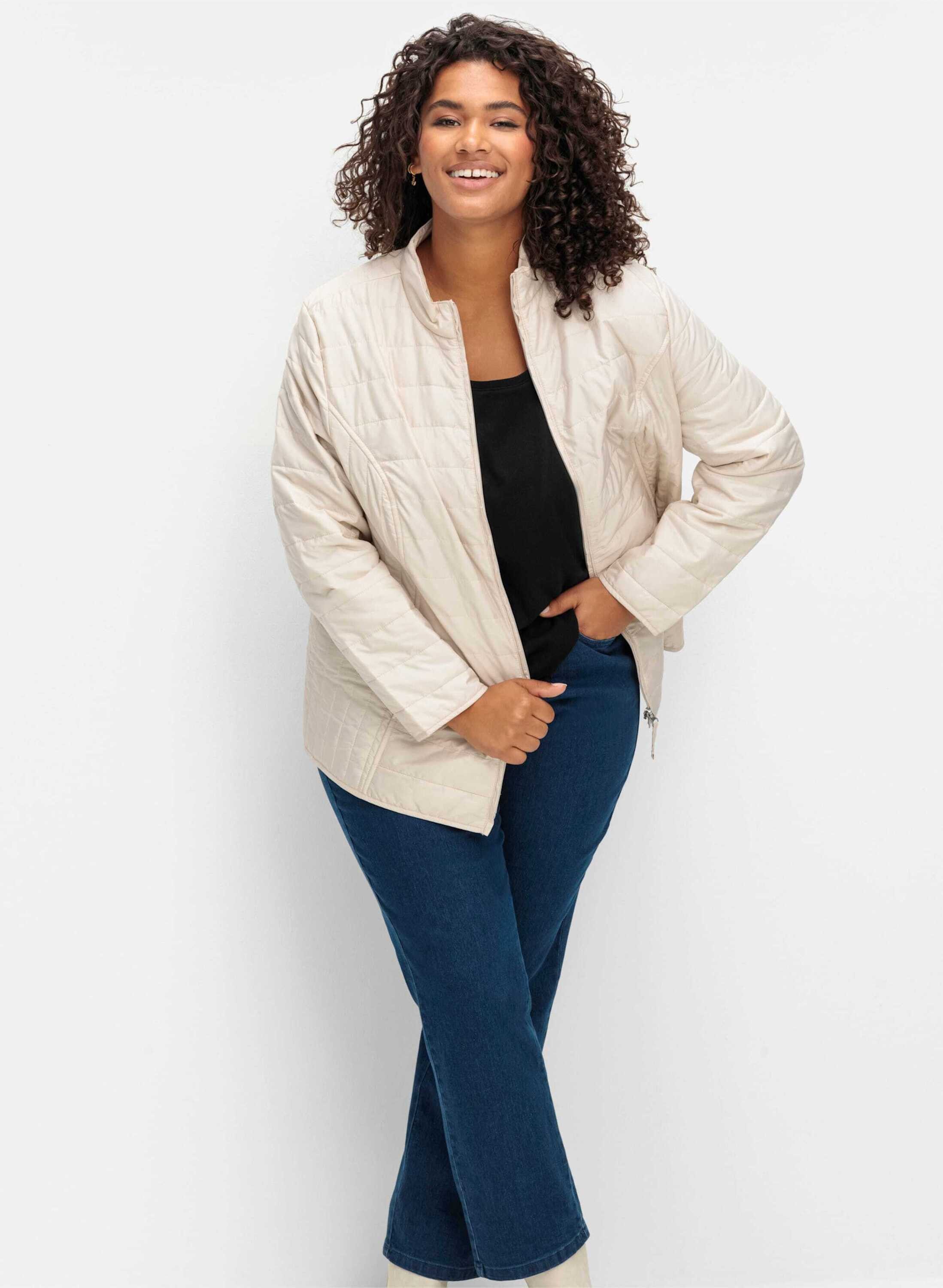 Sieh an! Allwetterjacke Steppjacke Langarm für die Übergangszeit, mit Stehkragen