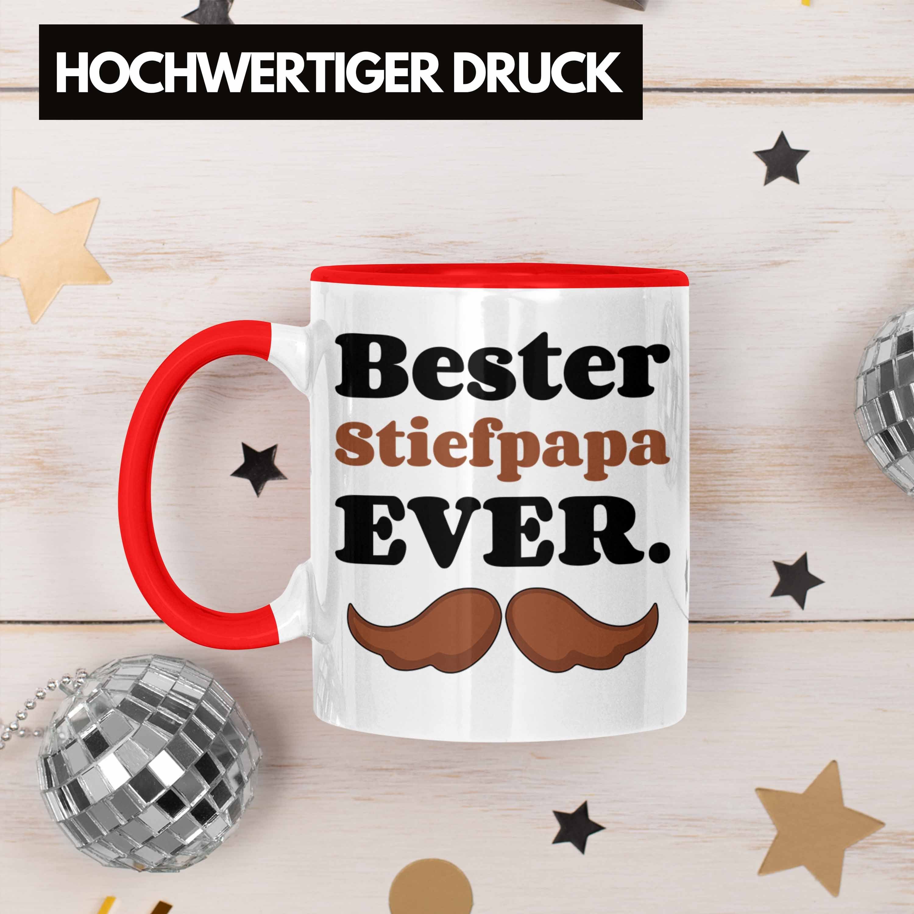 Ever Geburtstag Vatertag mit Trendation Spruch Geschenk Rot Bester - Trendation Stiefpapa Tasse Tasse Vatertagsgeschenk Stiefvater