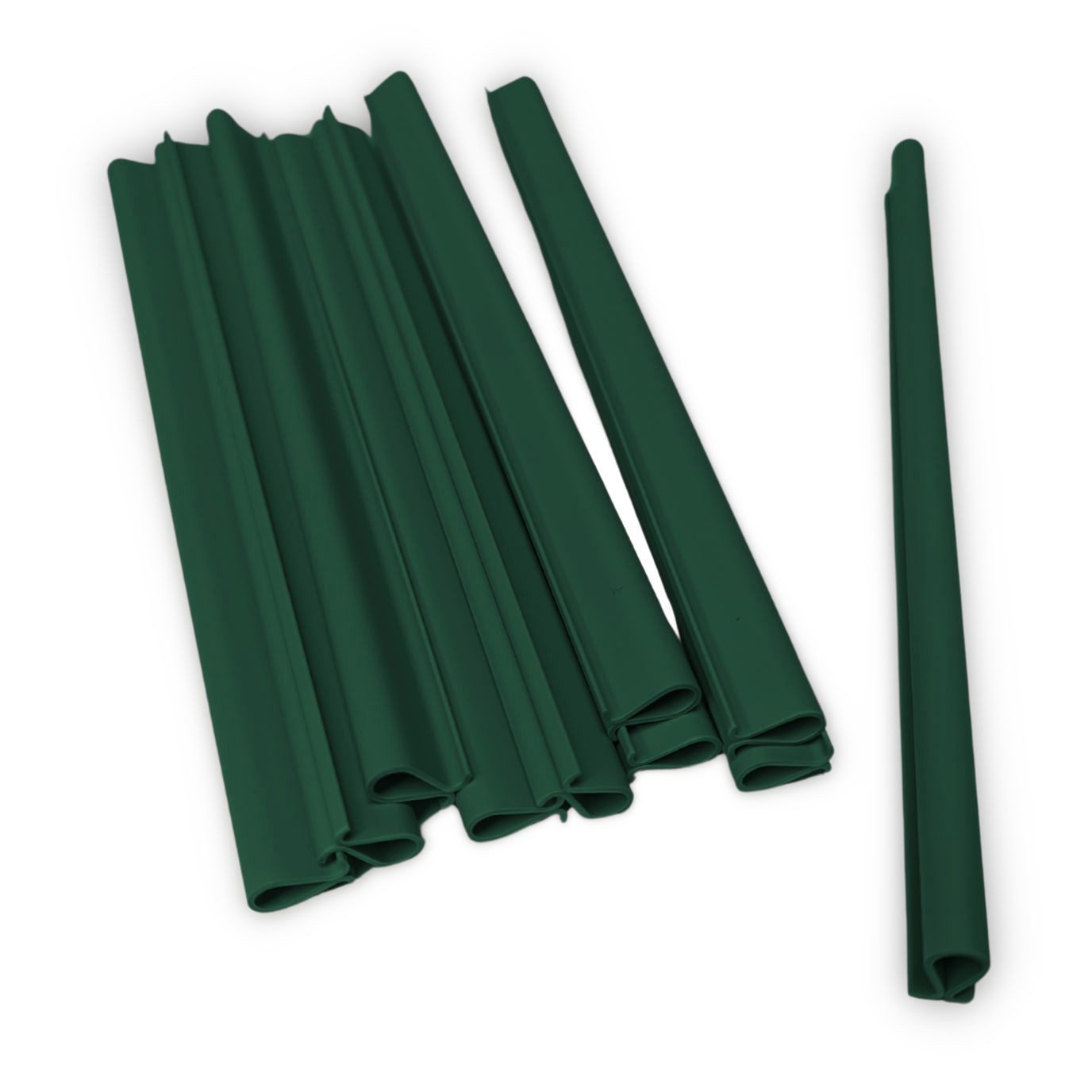 zaunzu Sichtschutzstreifen Klemmschiene OMEGA-Clip Grün 1er Pack, (1x Set, 1-St., Omega-Clip Sichtschutzstreifen Halteclip), lange Haltbarkeit ohne Rostbildung