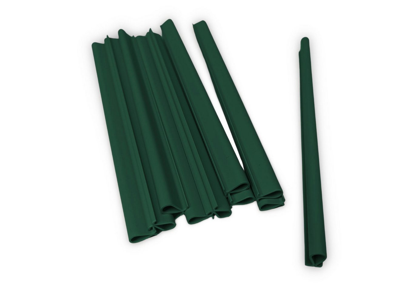 zaunzu Sichtschutzstreifen Klemmschiene OMEGA-Clip Grün 1er Pack, (1x Set, 1-St., Omega-Clip Sichtschutzstreifen Halteclip), lange Haltbarkeit ohne Rostbildung