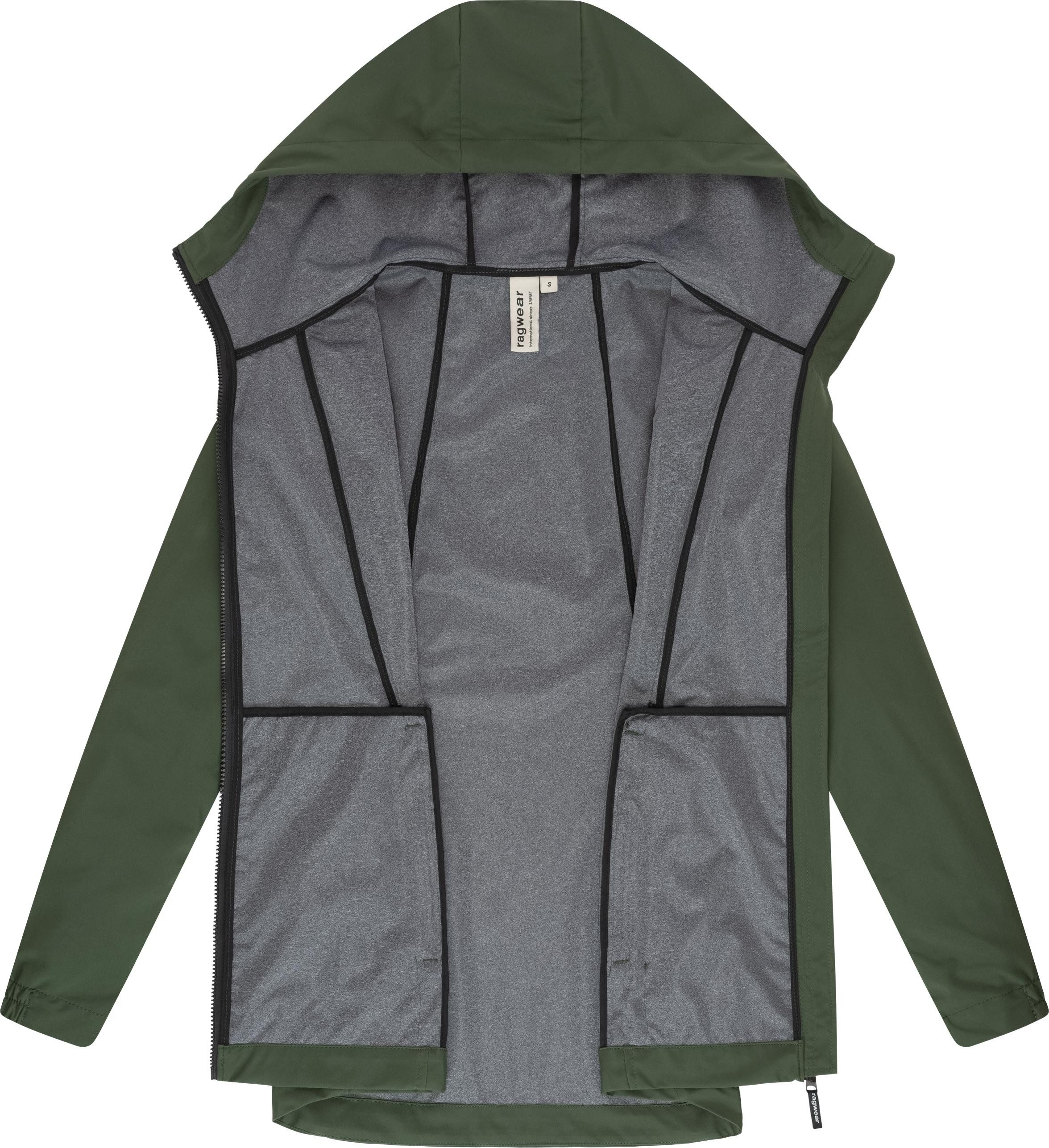 Ragwear Kurzmantel Zuzka Sport Wasserdichter kurzer Übergangsmantel für Damen