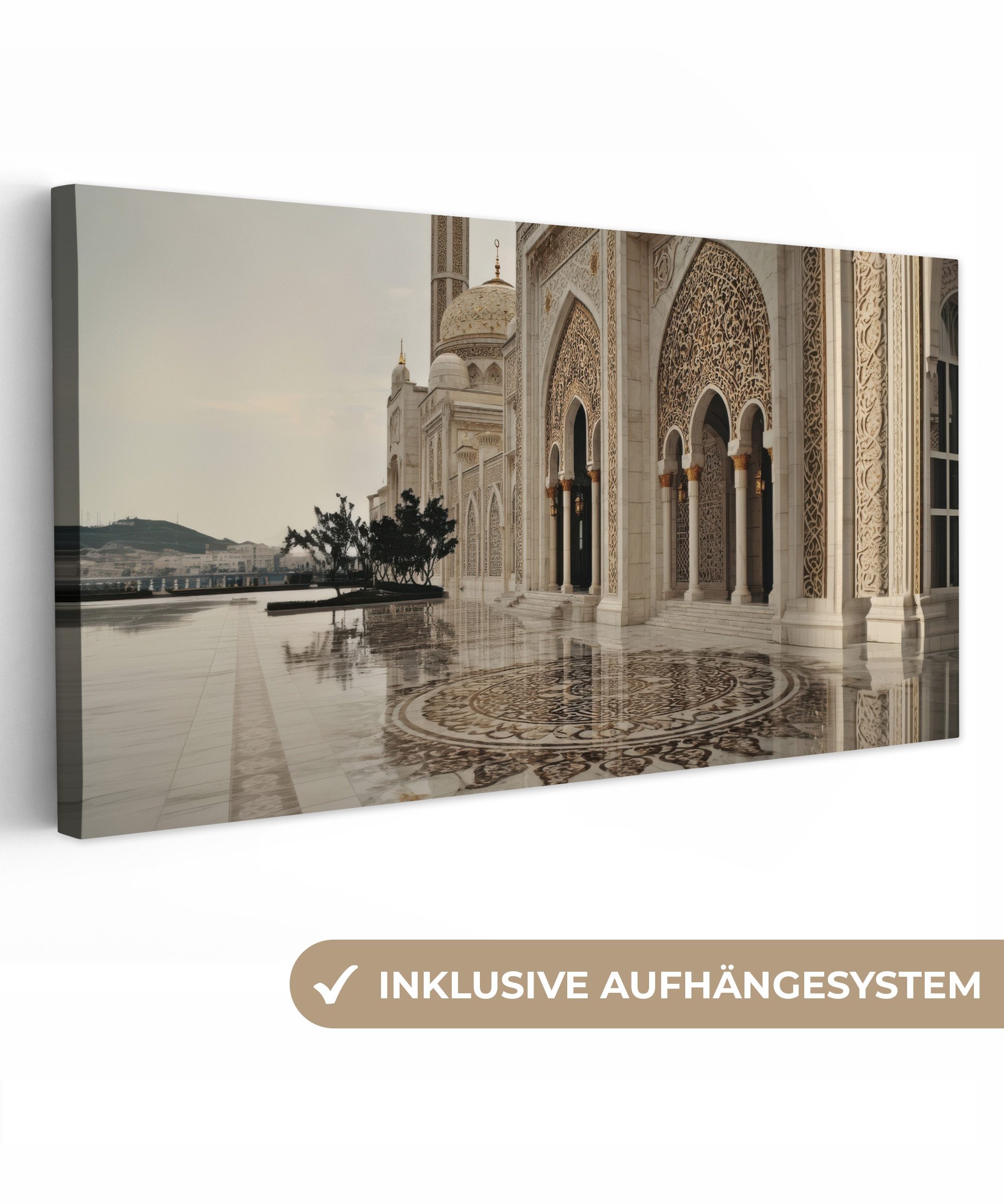 OneMillionCanvasses® Leinwandbild Panorama Details in Gold günstig online kaufen