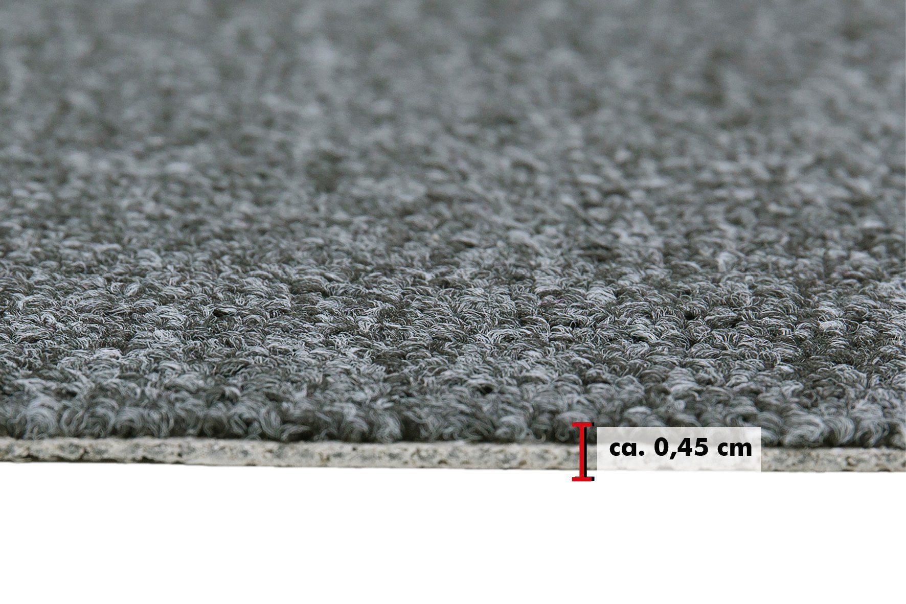 Teppichboden, Andiamo, Höhe: 4.5 mm, pflegeleicht, strapazierfähig Anthrazit robust
