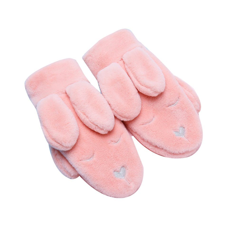 Hell-Pink Kaninchenohr-Stil Im Handschuhe Niedliche Hals Blusmart Mit Baumwollhandschuhe Hängendem