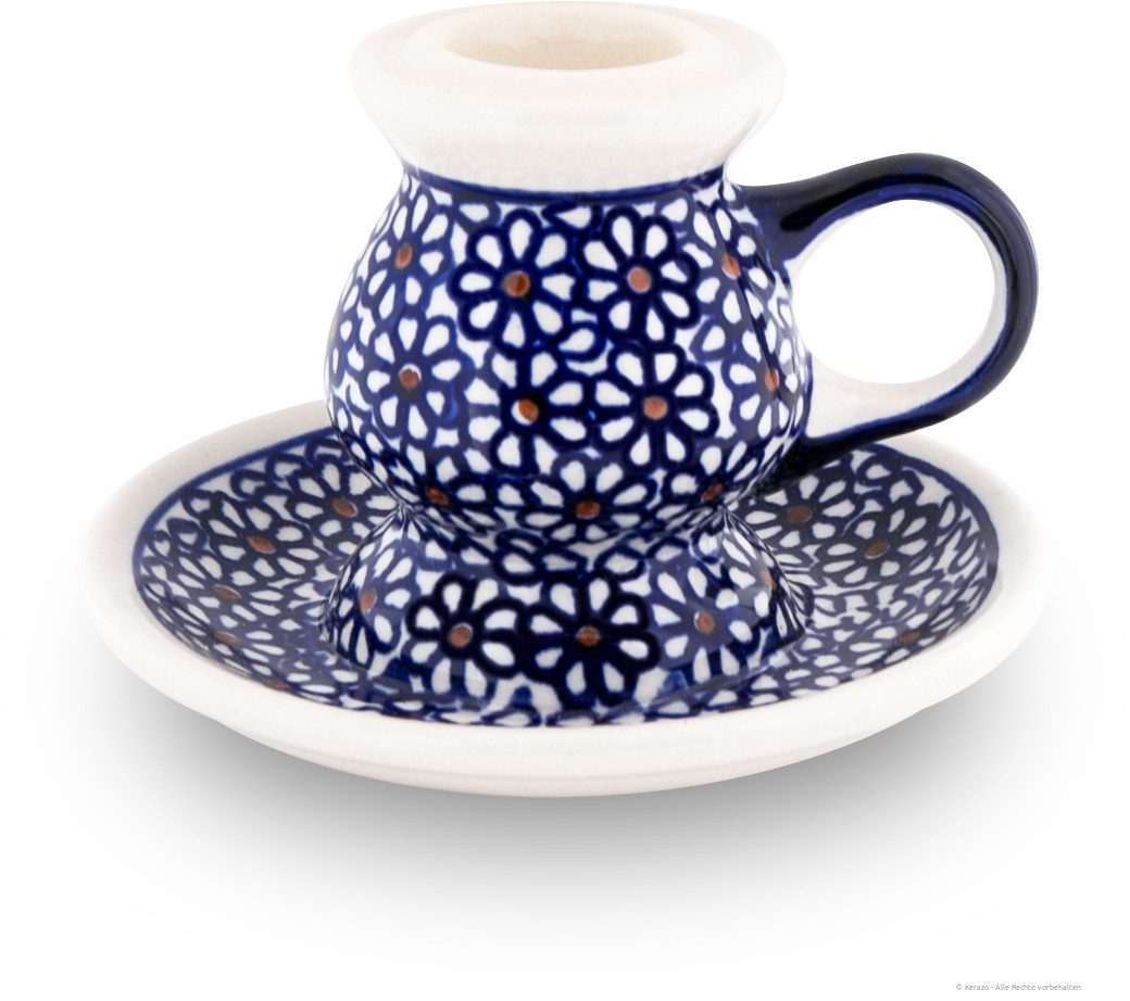 Bunzlauer Keramik Kerzenständer Bunzlauer Keramik vintage retro Kerzenständer Ø11,5xH=7,8 cm Dekor 120