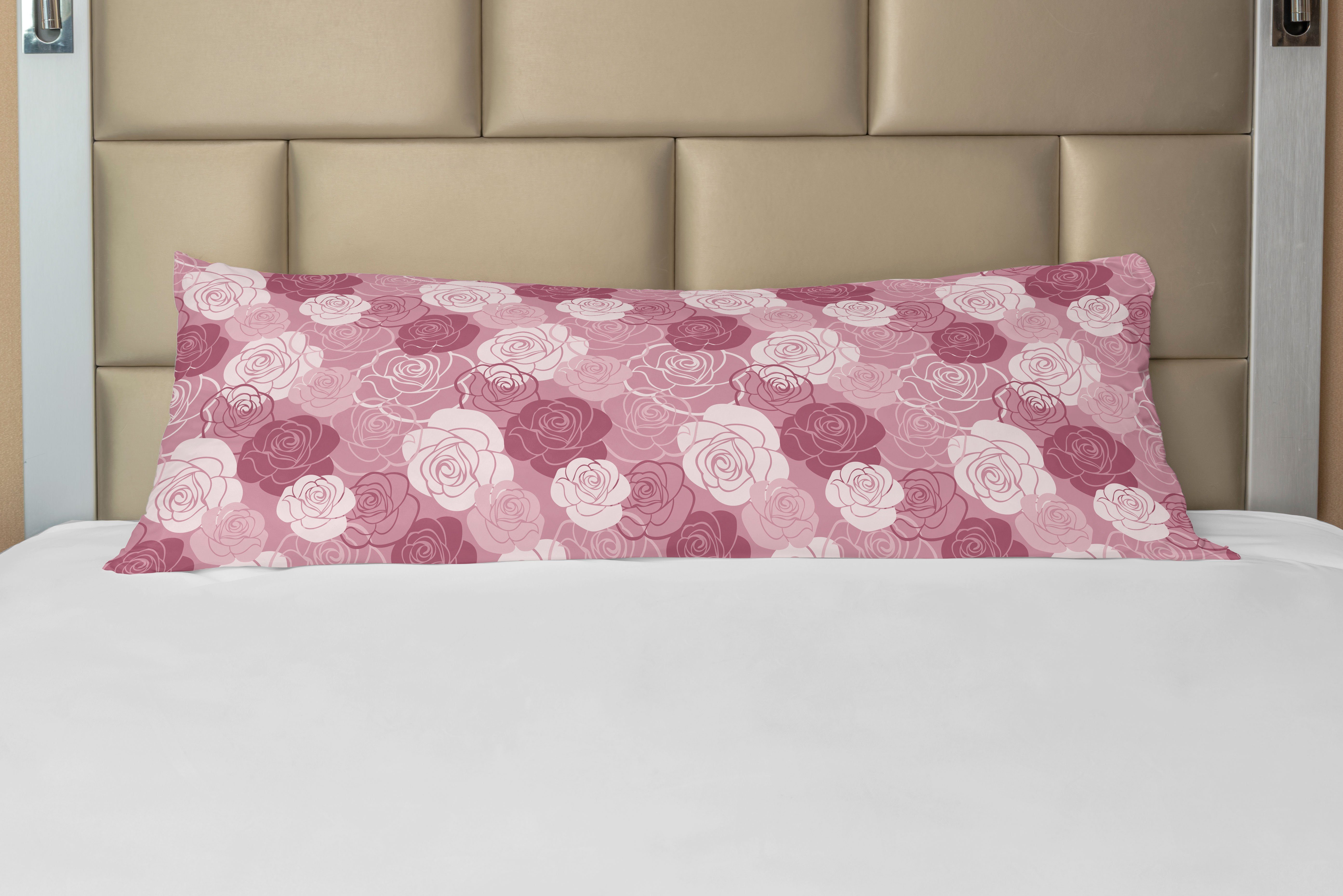 Petal-Motiv Blumen Rose Kissenbezug, Langer Deko-Akzent Abakuhaus, Romantisches Seitenschläferkissenbezug
