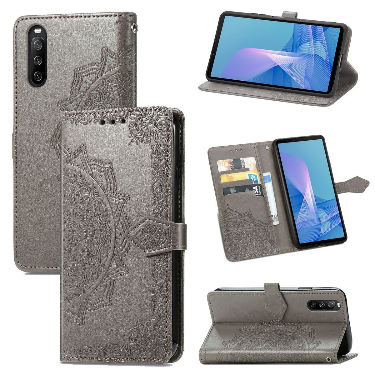 König Design Handyhülle Sony Xperia 1 III, Schutzhülle Schutztasche Case Cover Etuis Wallet Klapptasche Bookstyle