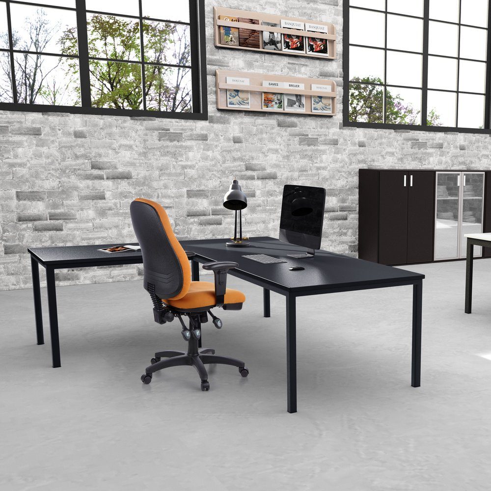 Orange Drehstuhl Schreibtischstuhl hjh Profi Stoff ergonomisch PRO Bürostuhl ZENIT OFFICE St), (1
