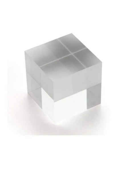 Deflecto Zeitungsständer Acrylglas-Ständer transparent (Packung, 1 St., Acrylblock), 50x50x50mm