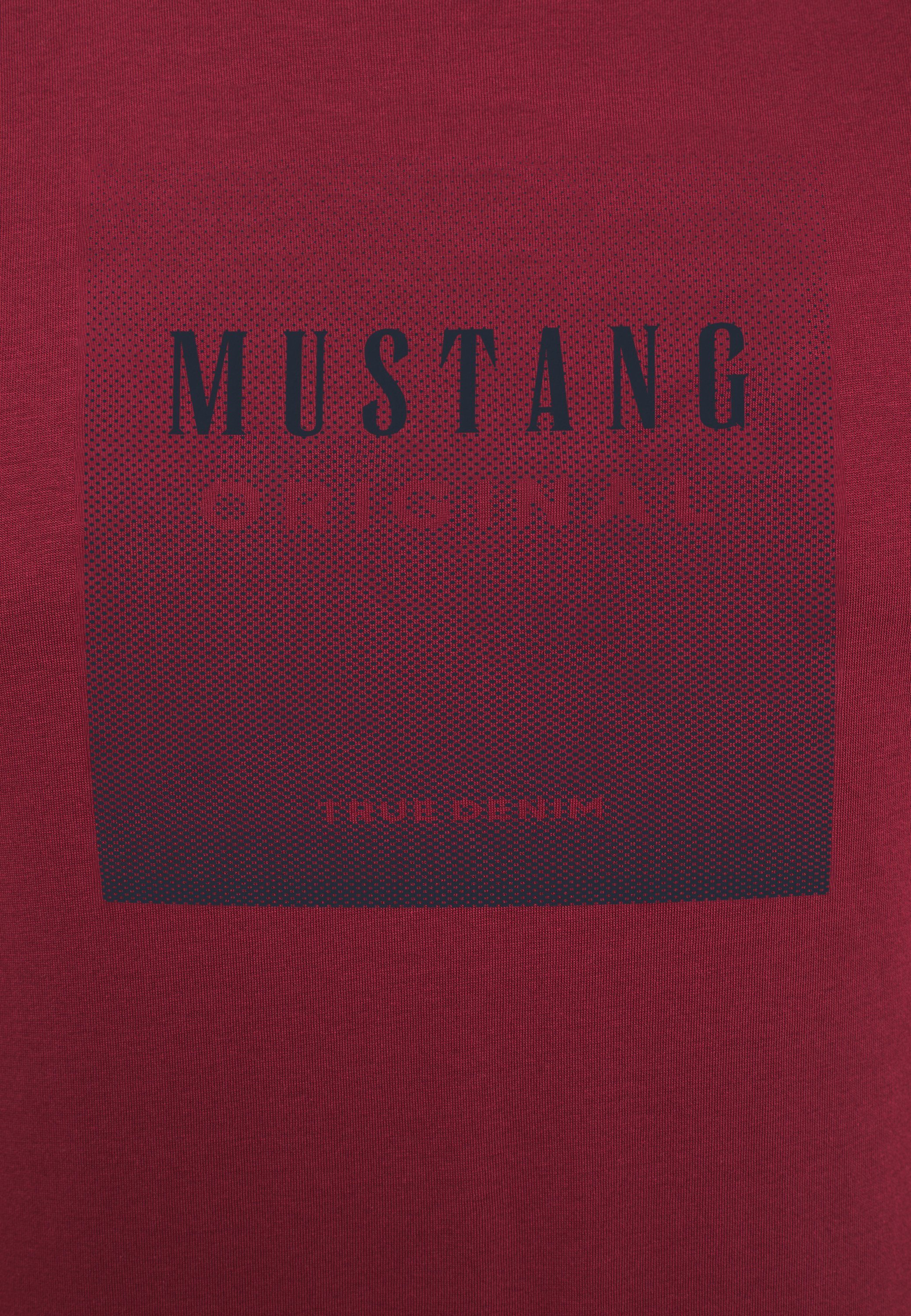 MUSTANG Langarmshirt Mustang Style Adrian C dunkelblau Print