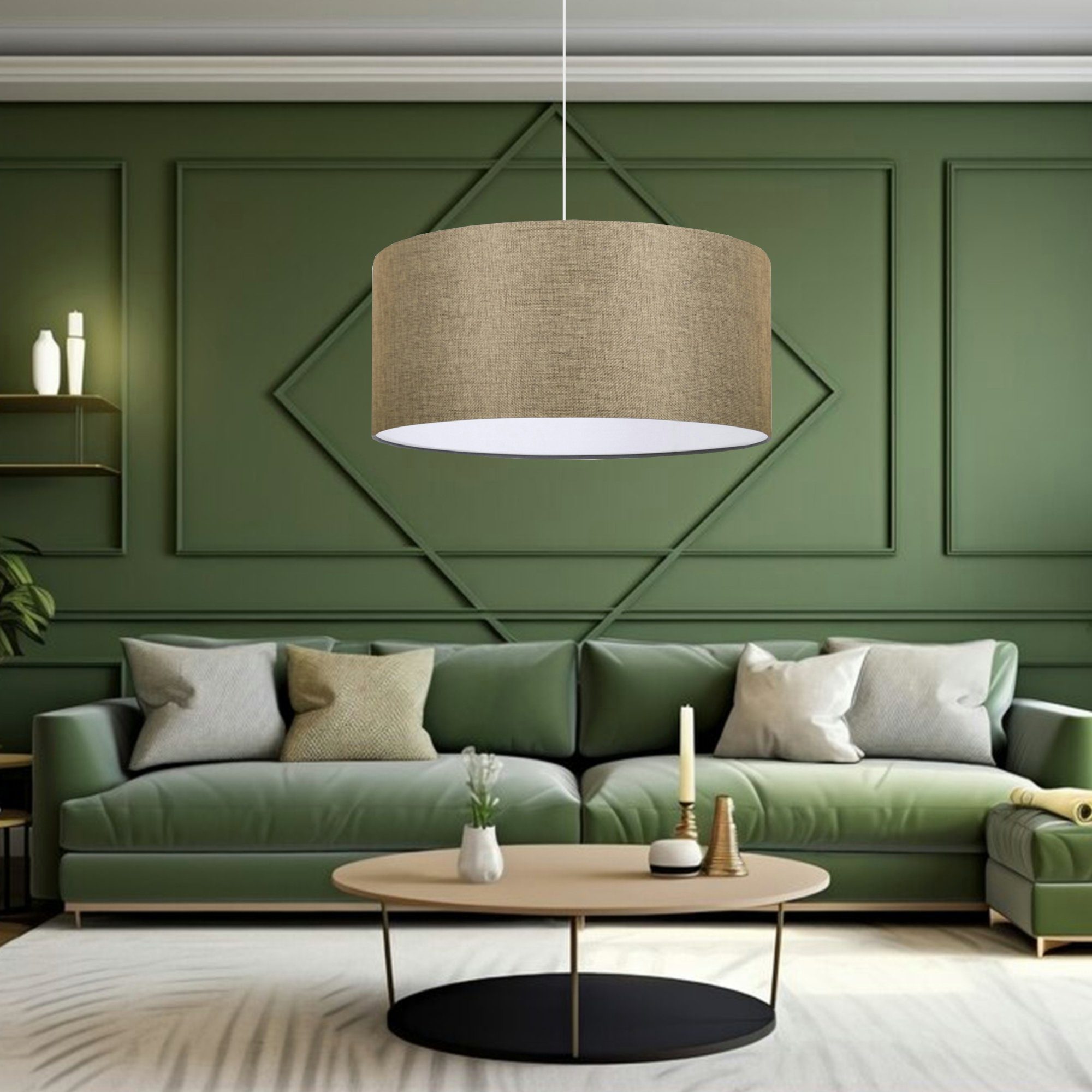 lux.pro Hängeleuchten, ohne Leuchtmittel, »Sutton« 1 x E27 Stoff Ø38 cm Bei günstig online kaufen