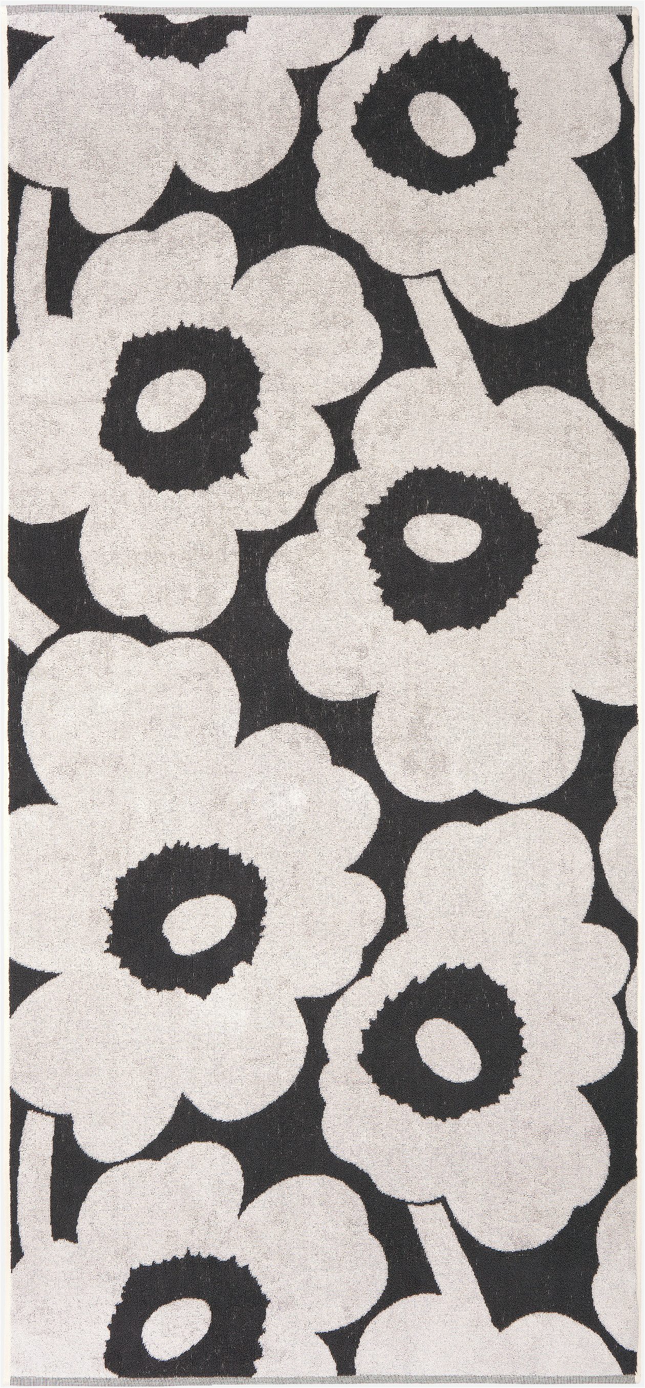 Marimekko Duschtuch UNIKKO, (1-St), anthrazit,offwhite