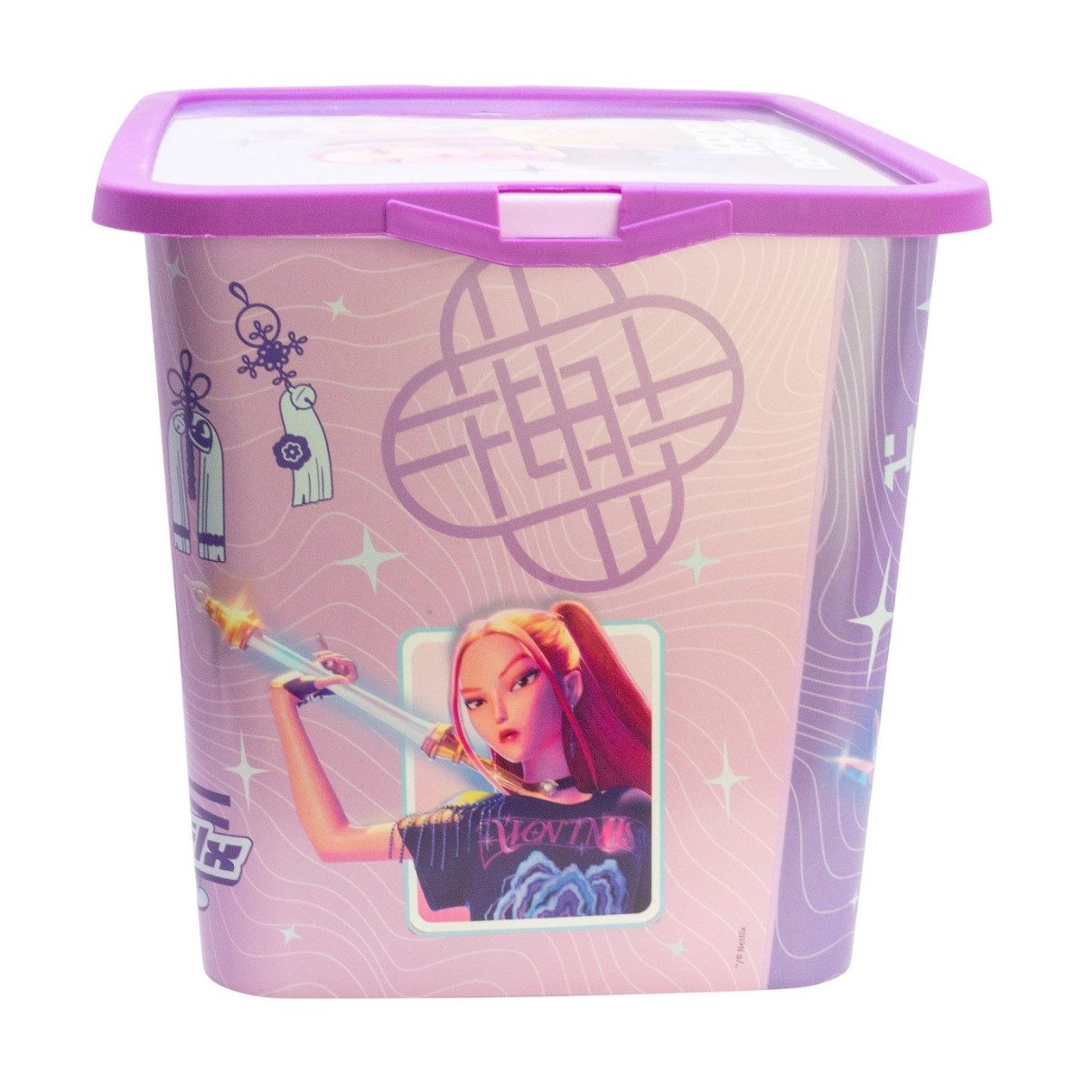 K-Pop Demon Hunters Aufbewahrungsbox HUNTRIX 23 L Klickbox Ordnungsbox Violet für Kinderzimmer und Zuhause (Set) – Bild 4 von 5