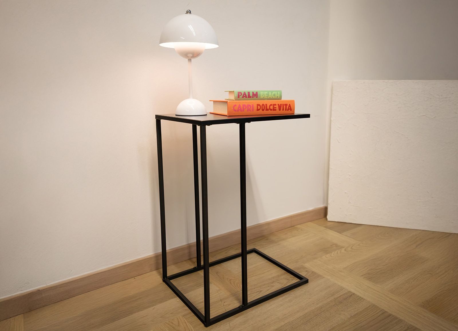 BURI Gartentisch Beistelltisch schwarz Metall Konsolentisch Sofatisch Wohnzimmertisch – Bild 5 von 5