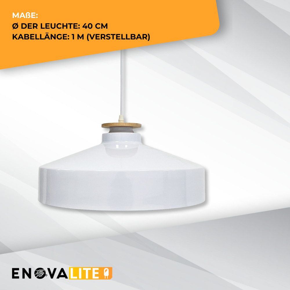 ENOVALITE LED Pendelleuchte ENOVALITE LED Pendelleuchte 40 W Weiß – Bild 3 von 5