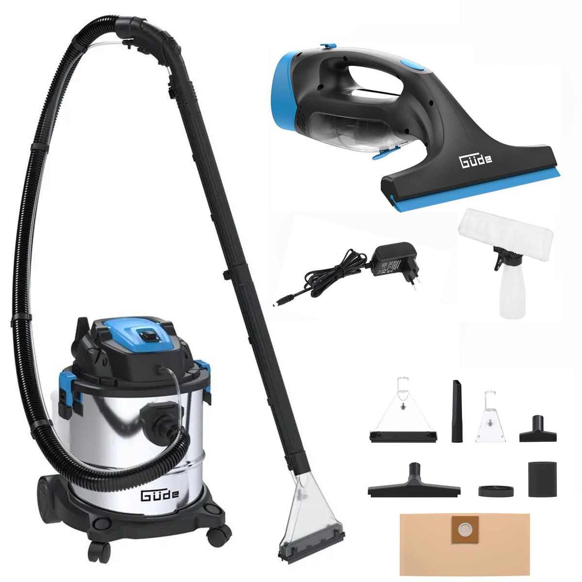 Güde Nass-Trocken-Sauger Waschsauger GWS 1600-20 + Fenstersauger GAFS 280