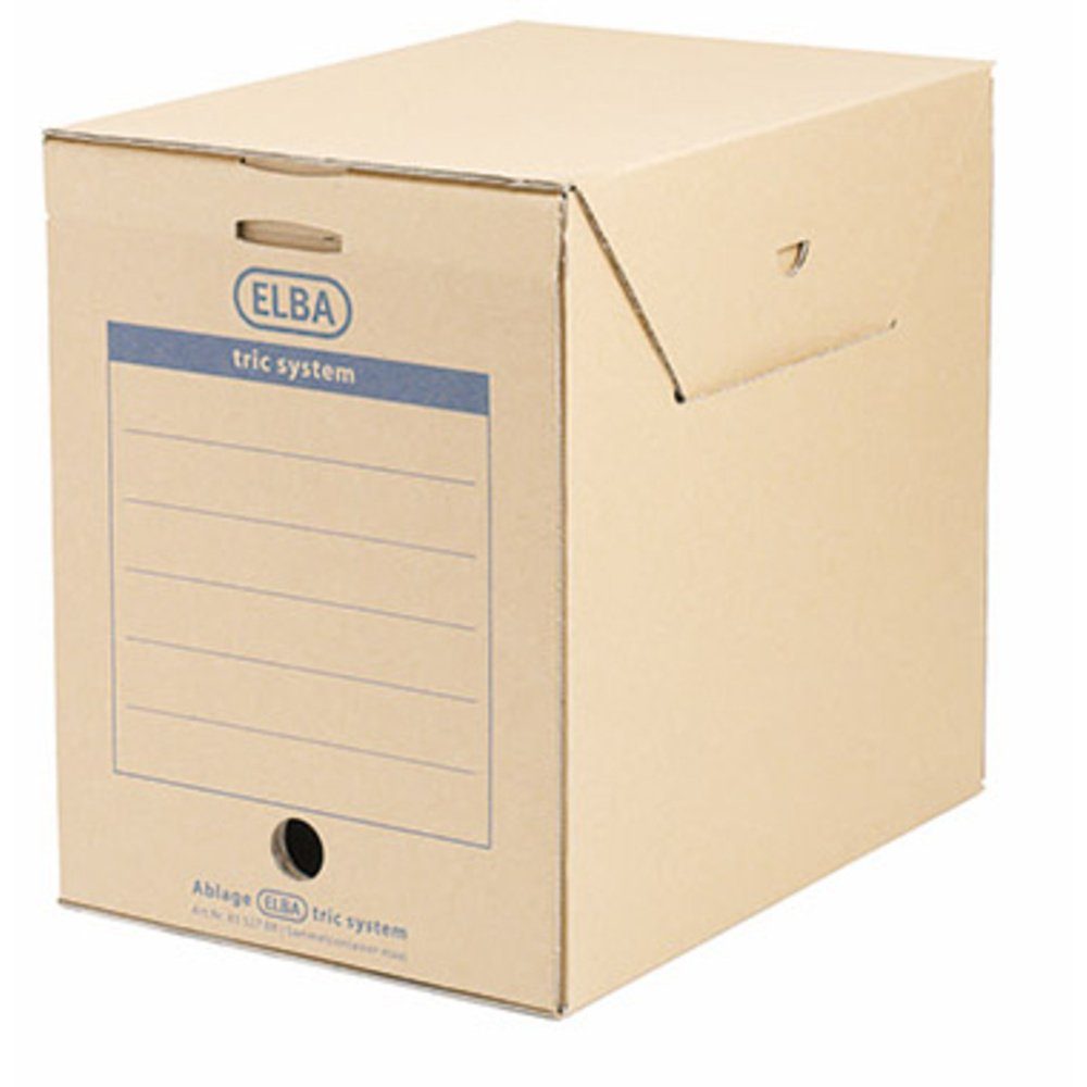 ELBA Archivcontainer Elba Archivbox 1554257 236 mm x 308 mm x 333 mm Wellpappe Naturbraun 1