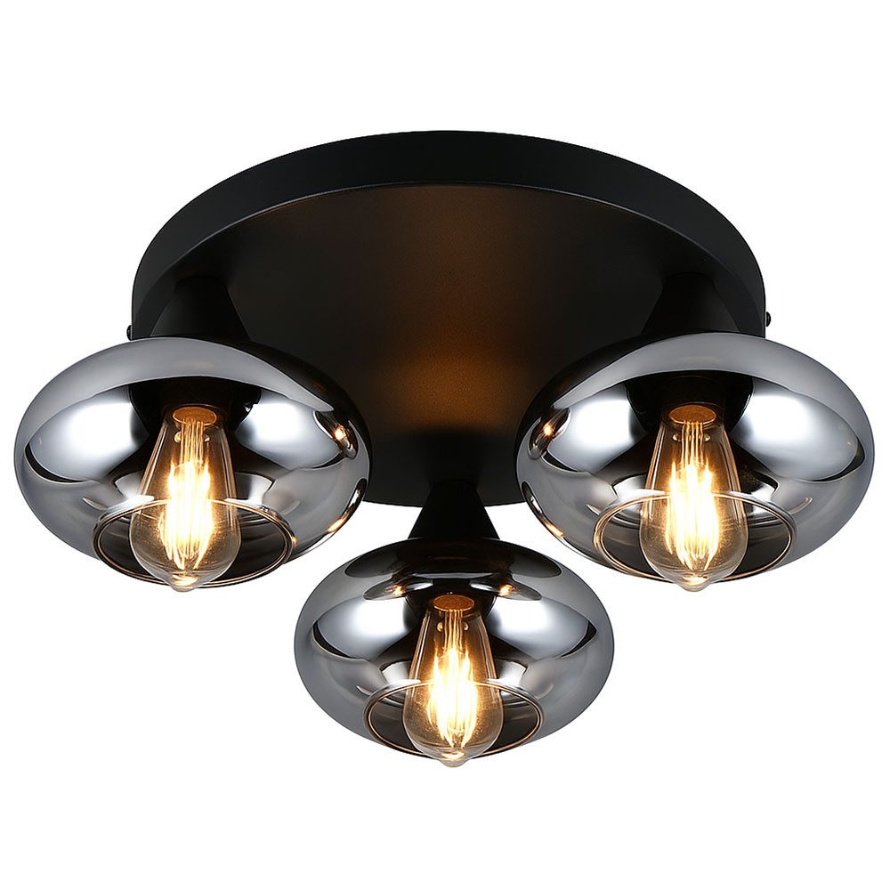 Reality Leuchten Deckenleuchte, Leuchtmittel inklusive, Warmweiß, LED Deckenlampe Deckenleuchte Wohnzimmerlampe Glas