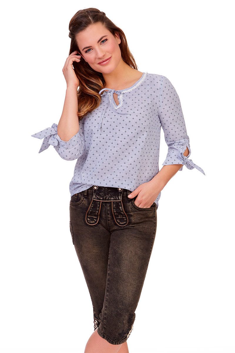 MarJo Trachtenjeans Trachtenjeans Damen - MILLA KB - dunkelbraun