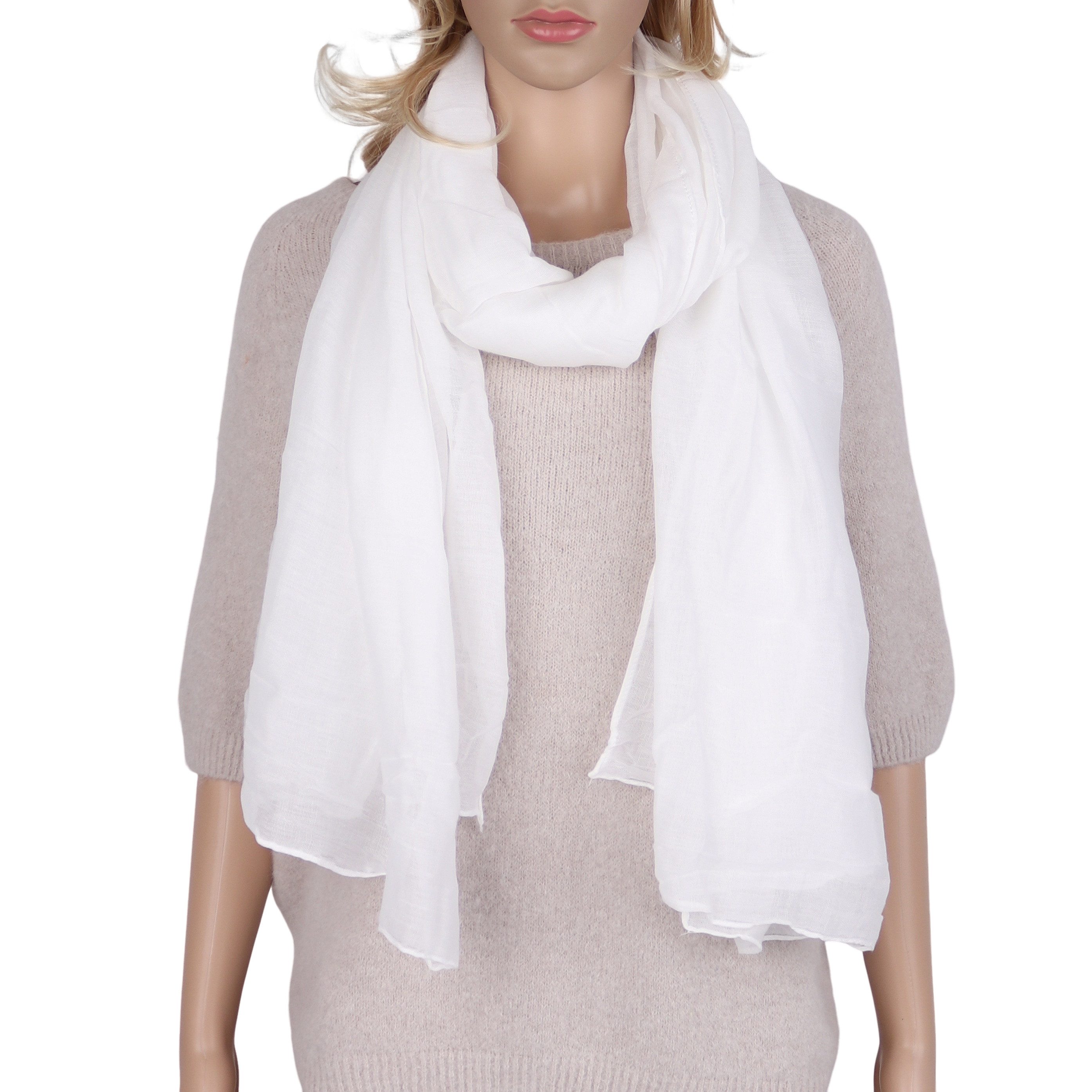 MIRROSI Modeschal weicher Unifarbe Schal 100% Baumwolle, (Viele tolle Farbe günstig online kaufen