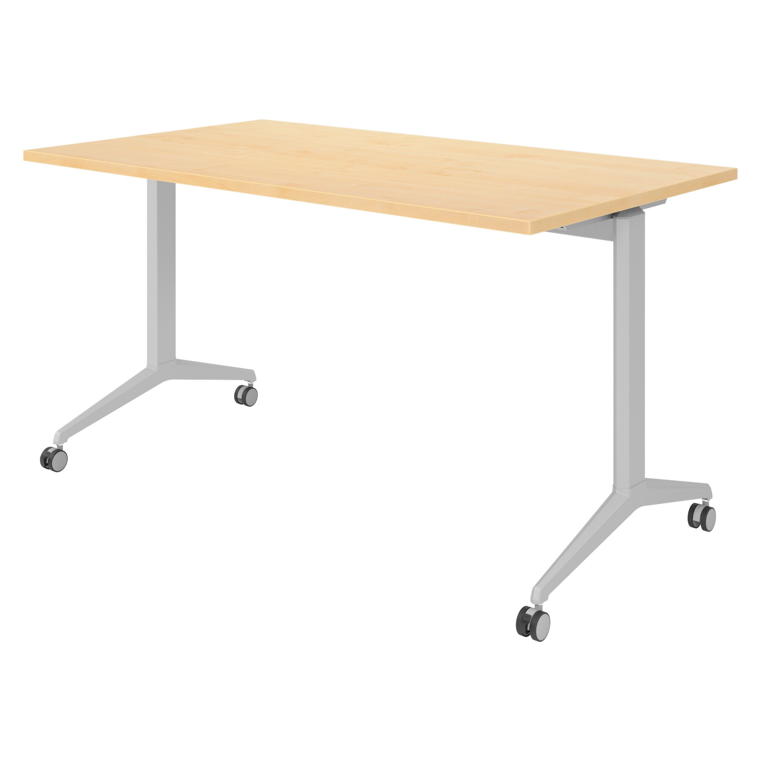 bümö Schreibtisch bümö Seminartische, Rechteck: 140 x 80 cm - Dekor: Ahorn