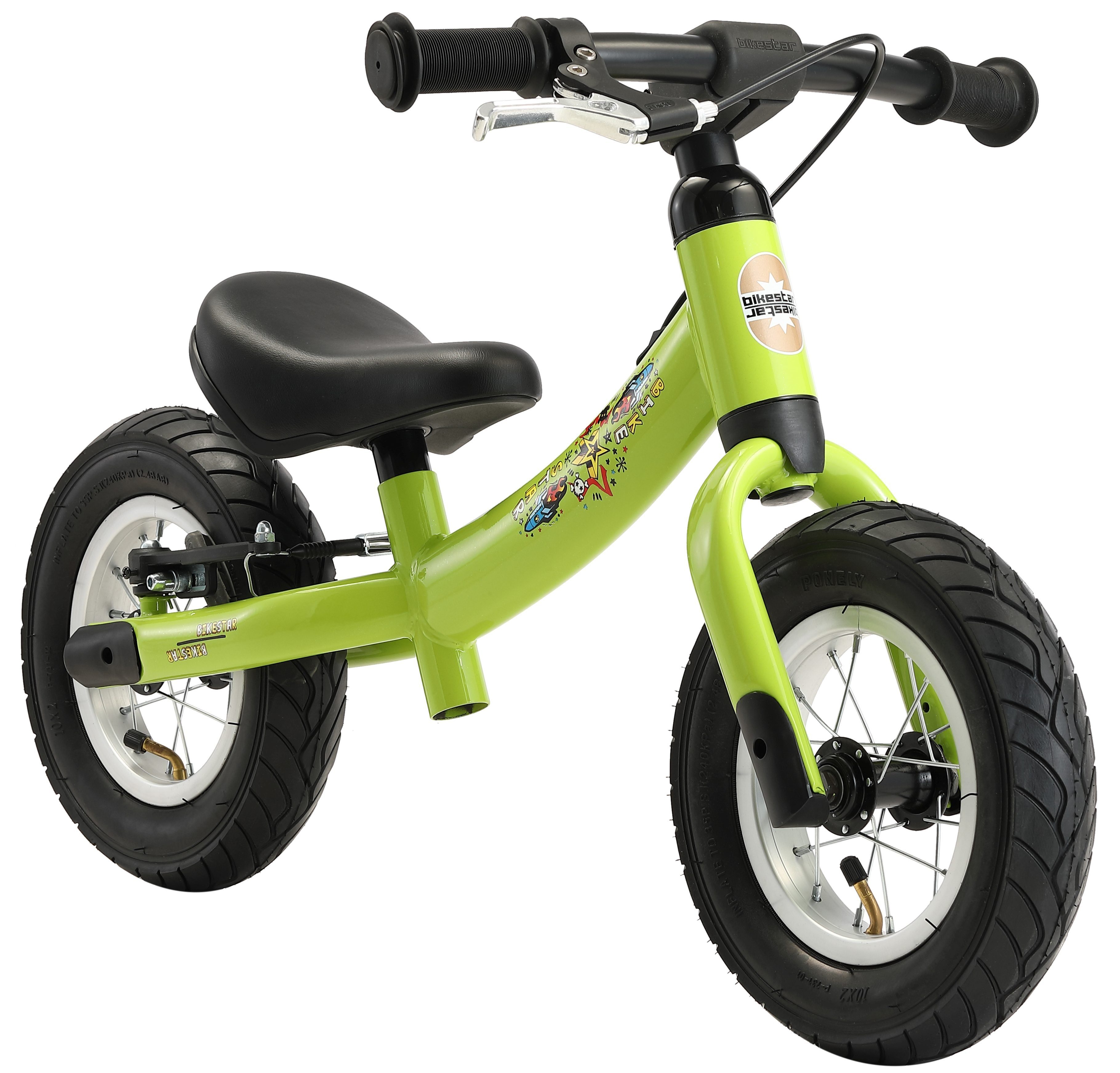 Bikestar Laufrad für Kinder von 2 - 5 Jahre, ab 77.5 cm, Jungen, Mädchen, Höhenverstellbar, mit Bremse, Luftreifen