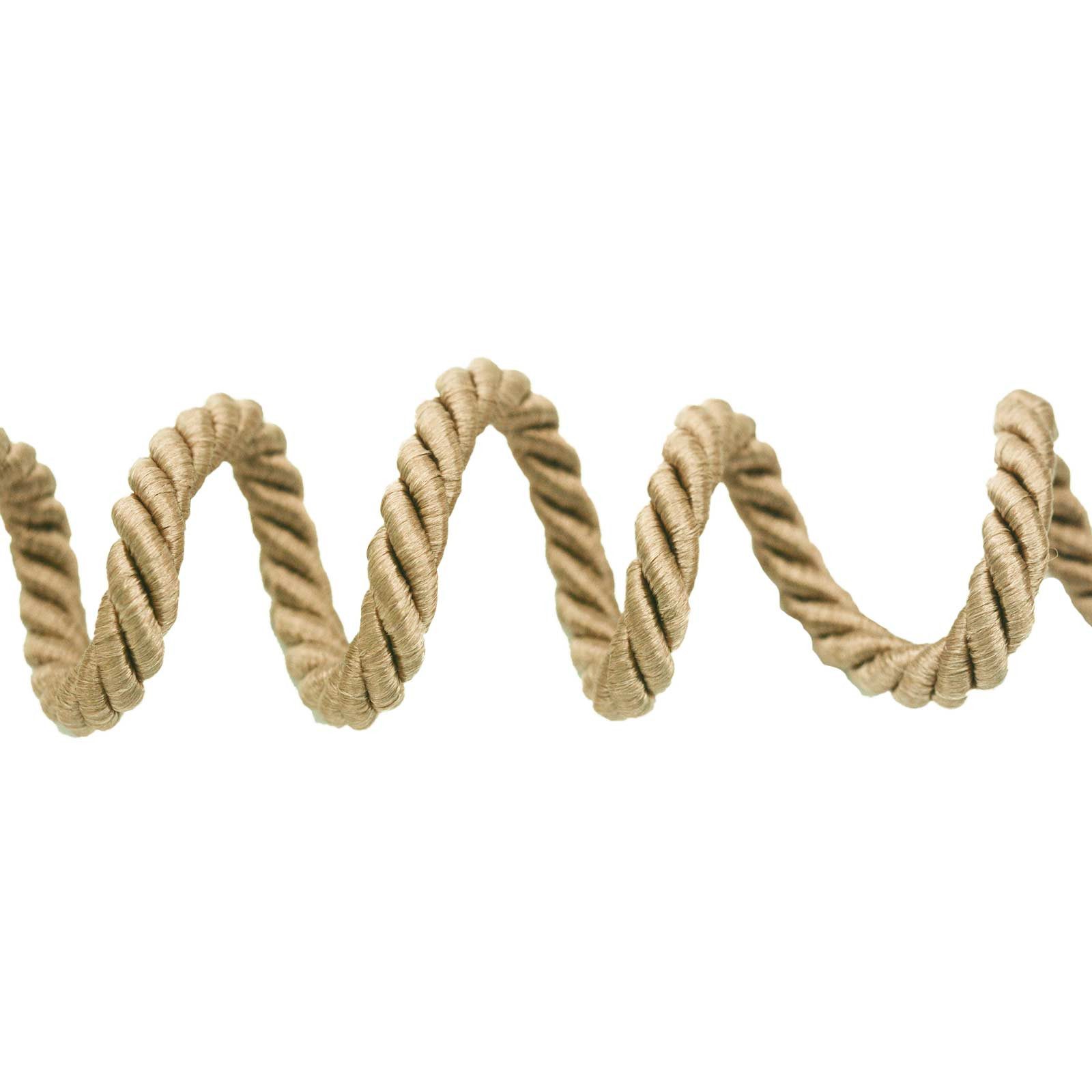 maDDma Kordel 20m Satin-Kordel gedreht 7mm Atlaskordel Kordelschnur Schmuckkordel, goldbeige