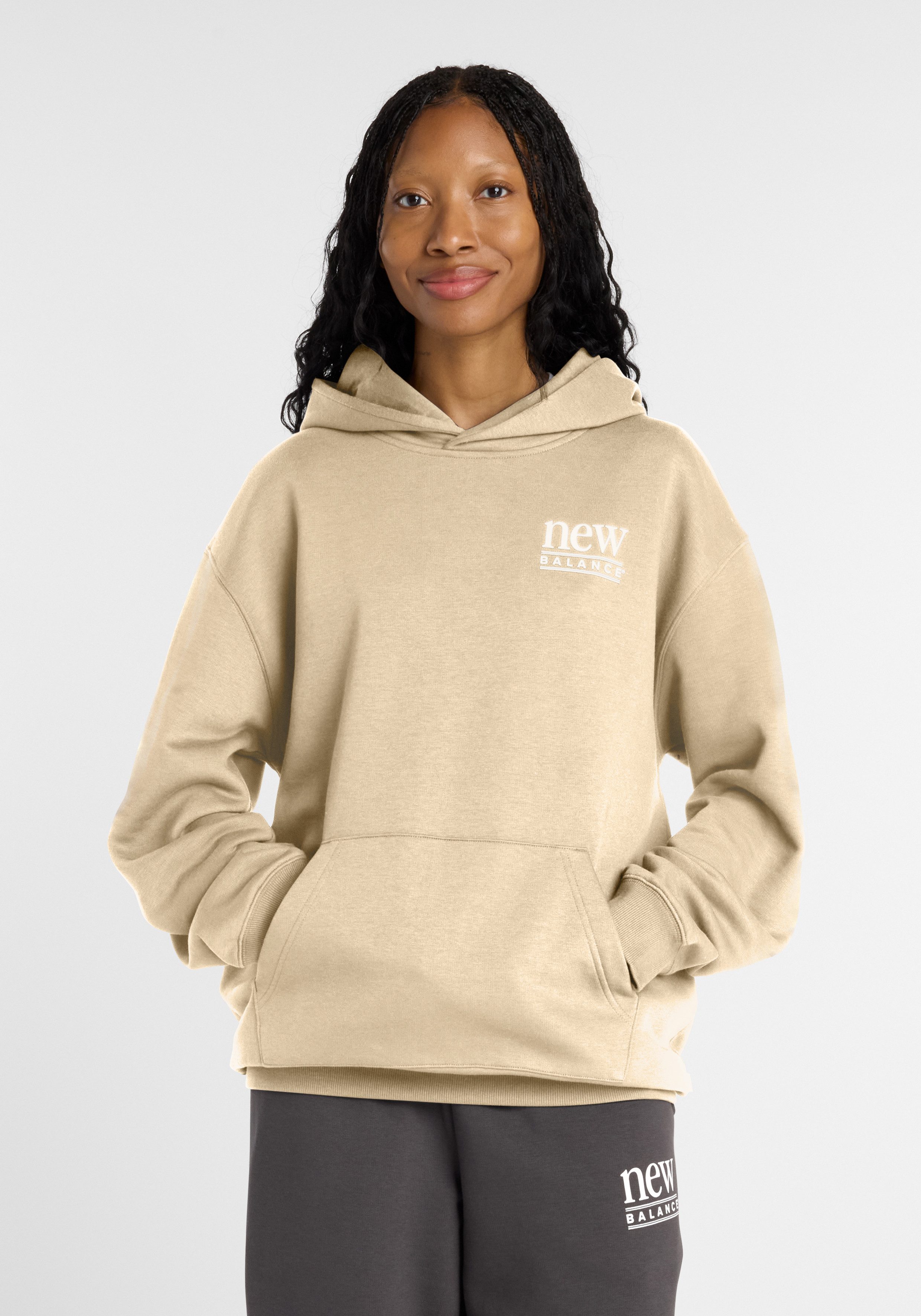 New Balance Kapuzensweatshirt mit Kapuze, Rundhalsausschnitt, sportlicher S günstig online kaufen