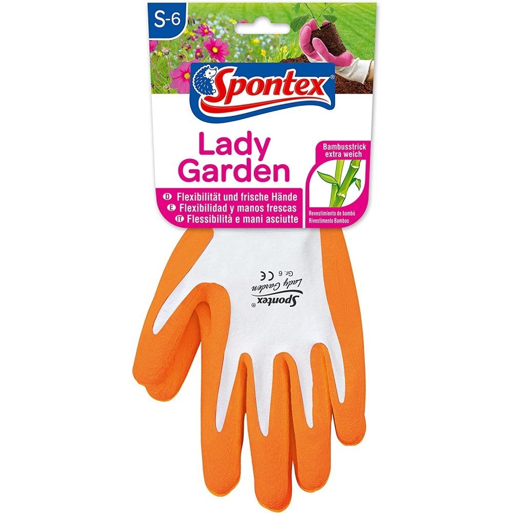 SPONTEX Gartenhandschuhe Lady - mehrfarbig Achtung! - nicht Garden Gartenhandschuhe Farbe 6 wählbar! frei Gr
